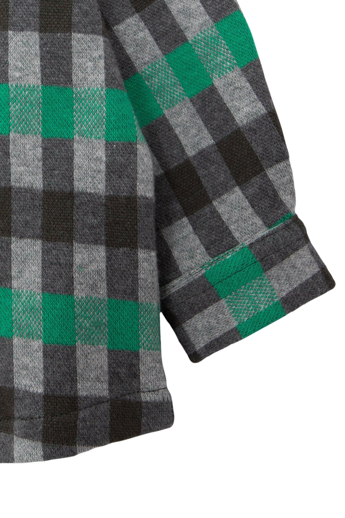 BABY BOY GREY SHIRT WITH GREEN CHECK PATTERN 5