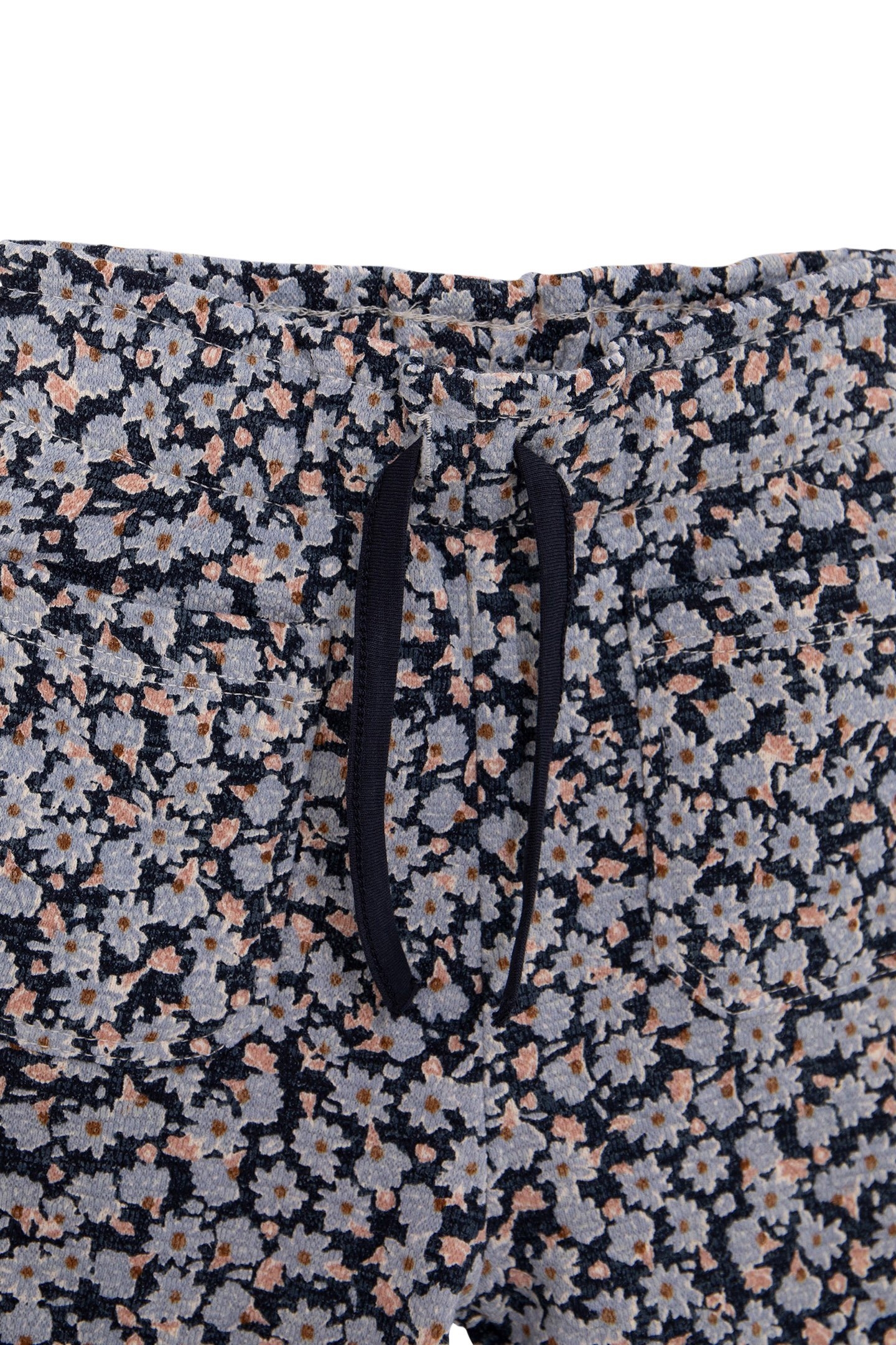 ORGANIC COTTON NAVY PANTS LAVENDER FLOWERS BABY GIRL 3