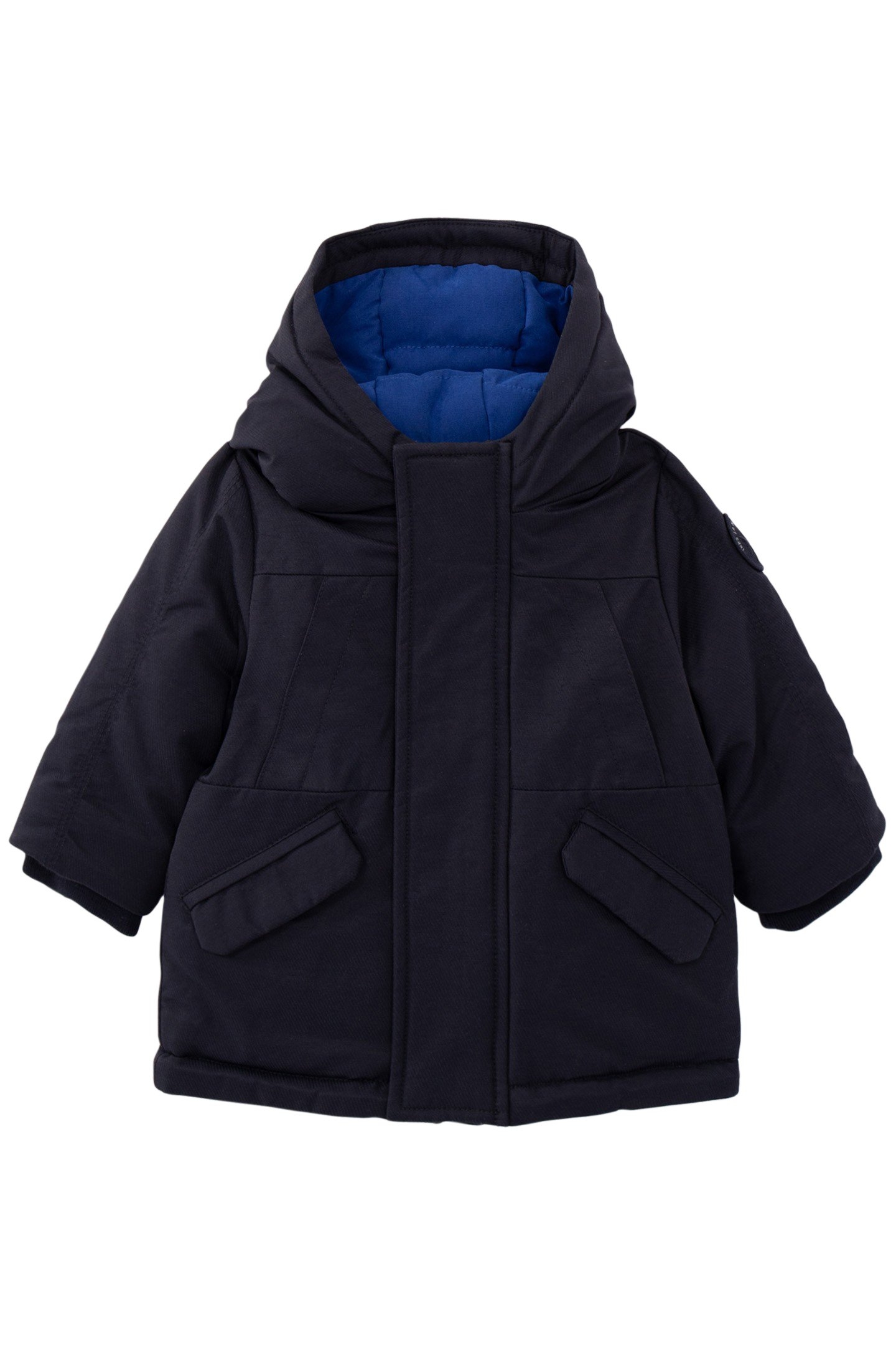 BABY BOY NAVY LINED PARKA 1