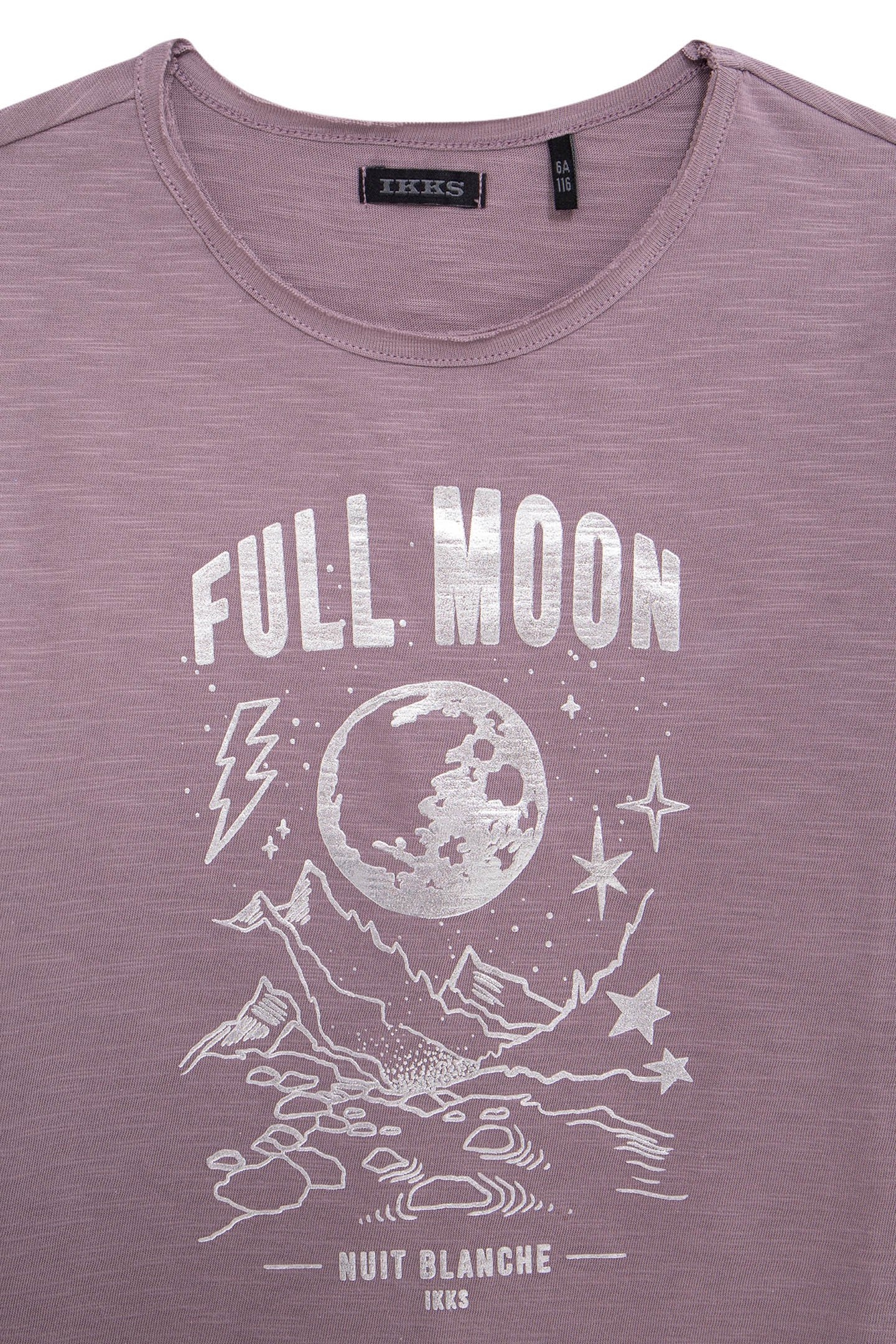 GIRL'S LILAC ORGANIC COTTON VISUAL MOON T-SHIRT 3