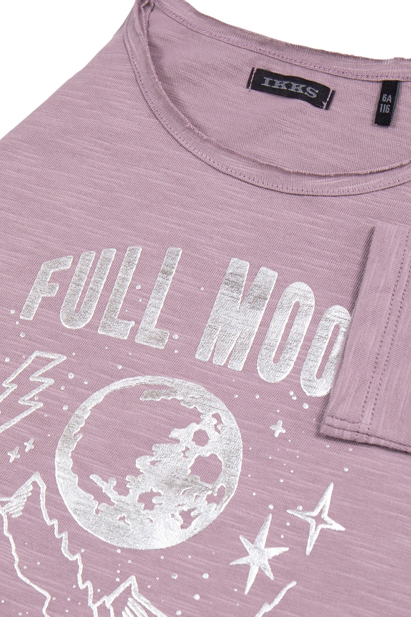 GIRL'S LILAC ORGANIC COTTON VISUAL MOON T-SHIRT 5