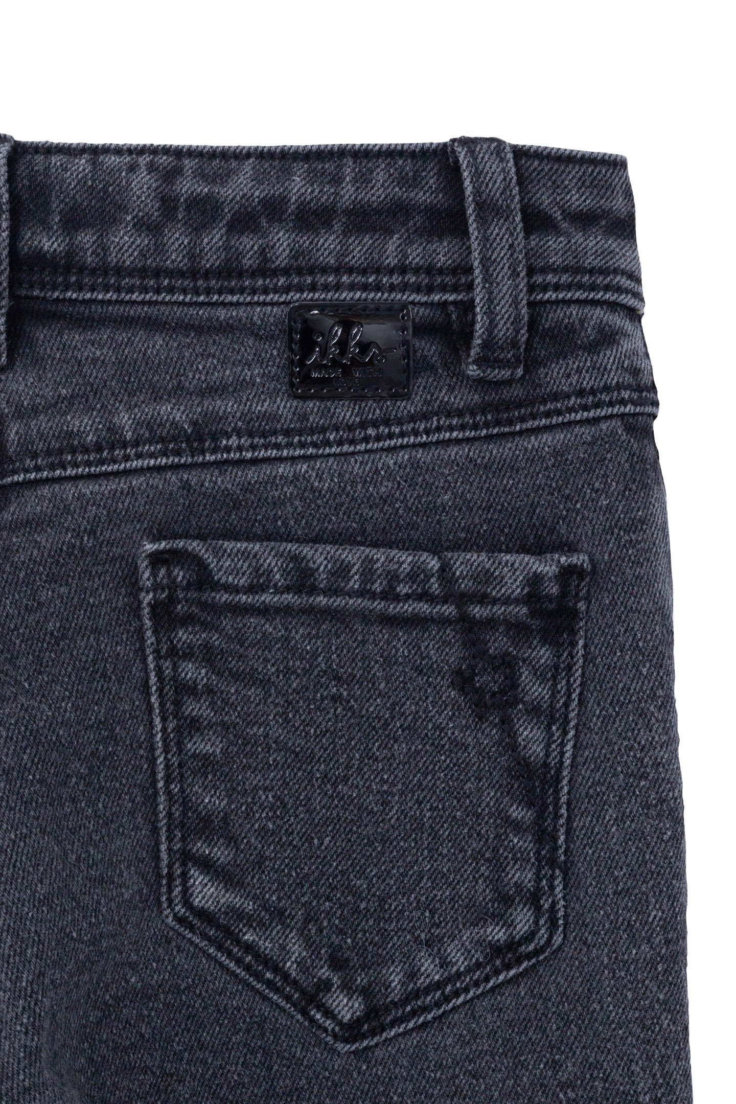 GIRLS' DARK GREY FLARE JEANS 4