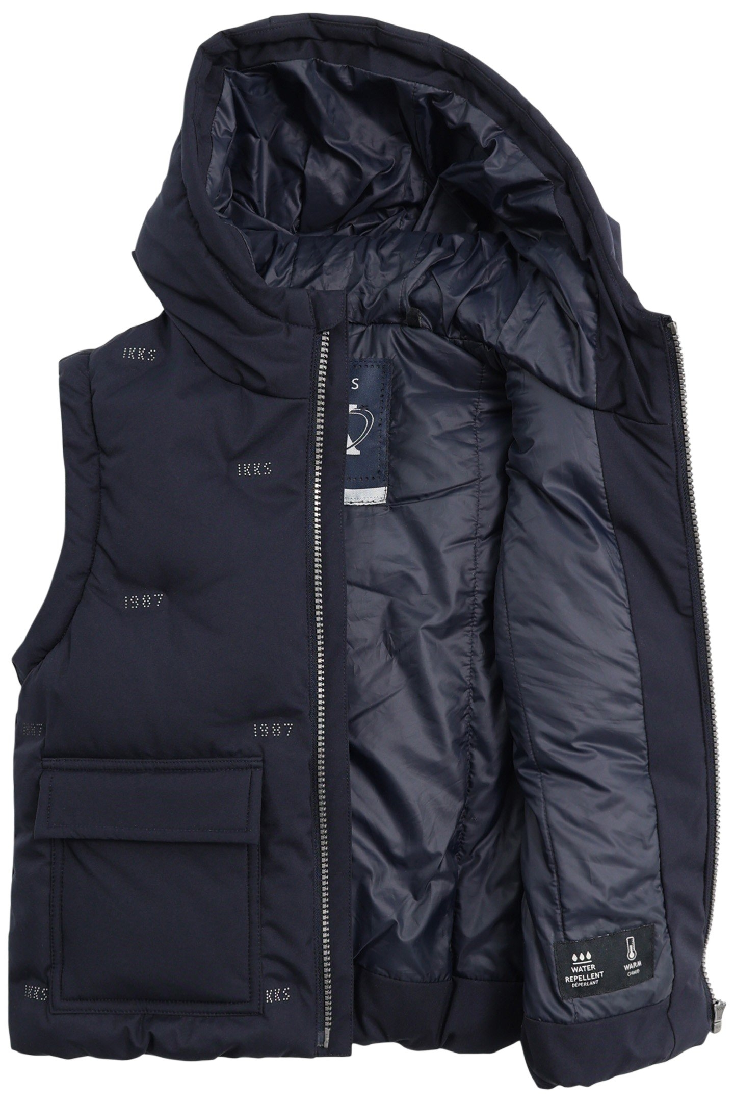 BOYS' NAVY DOWN JACKET WITH REMOVABLE SLEEVES 4