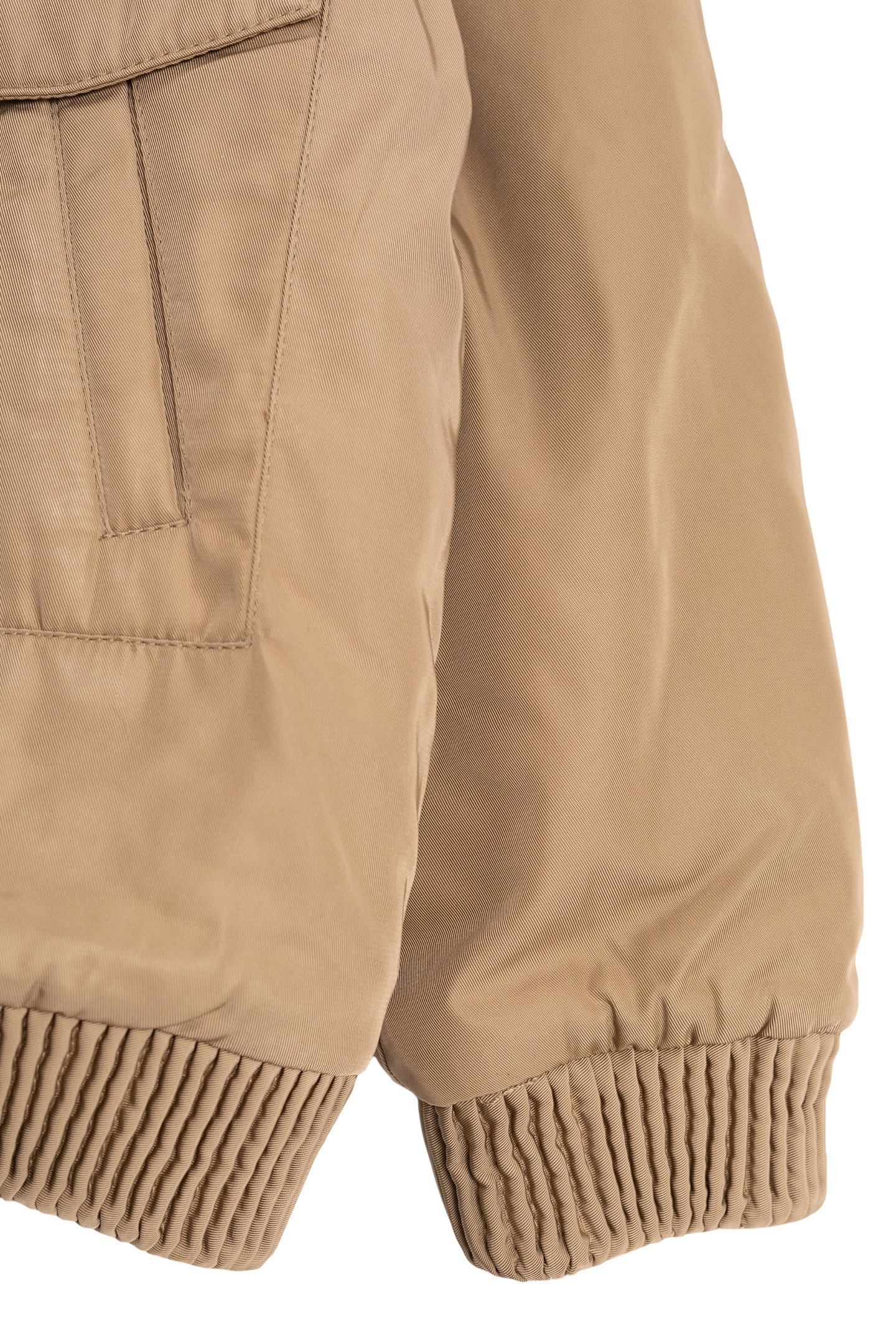 CAMEL BOMBER WITH FUR COLLAR AND DETACHABLE HOOD FOR BOYS 5