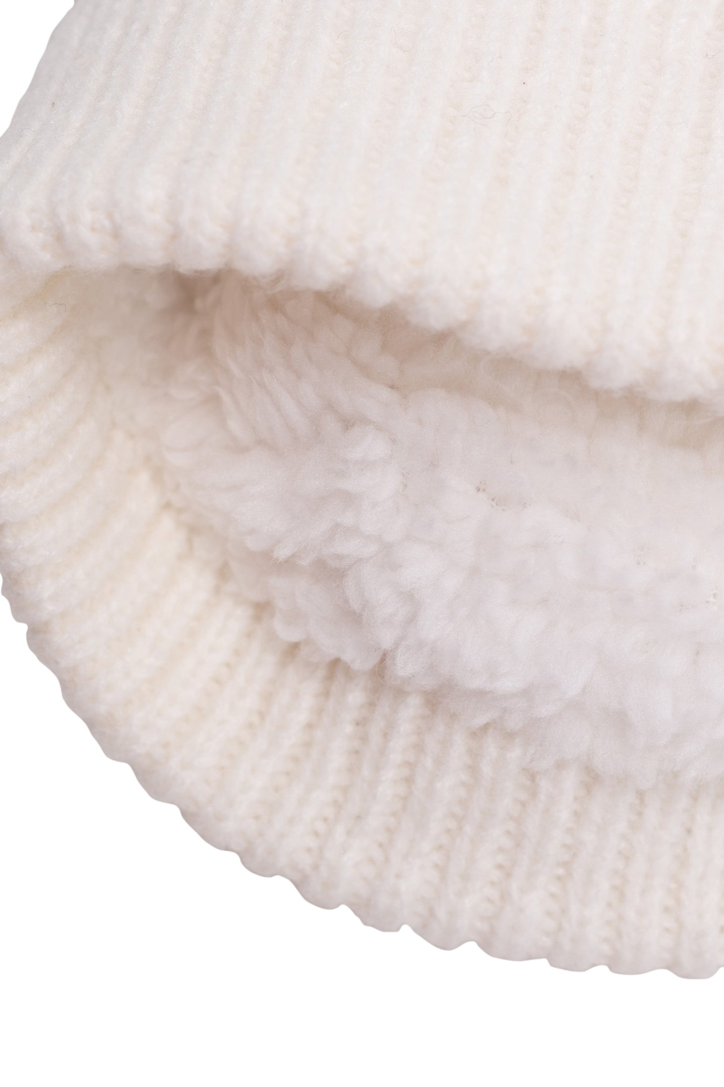 GIRL'S ECRU LUREX STRIPED KNITTED HAT 4