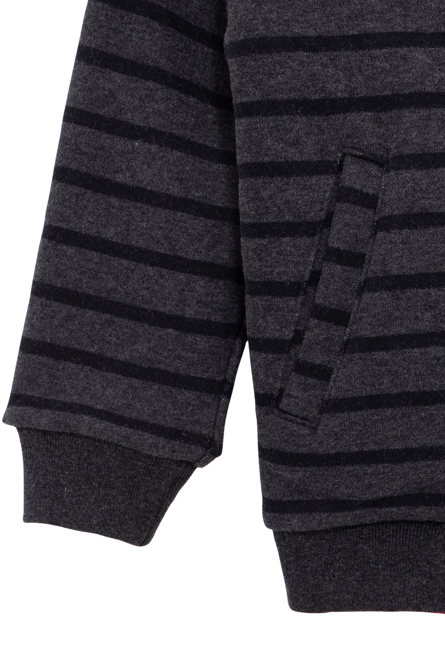 BOY'S REVERSIBLE BURGUNDY AND BLACK STRIPED CARDIGAN 5