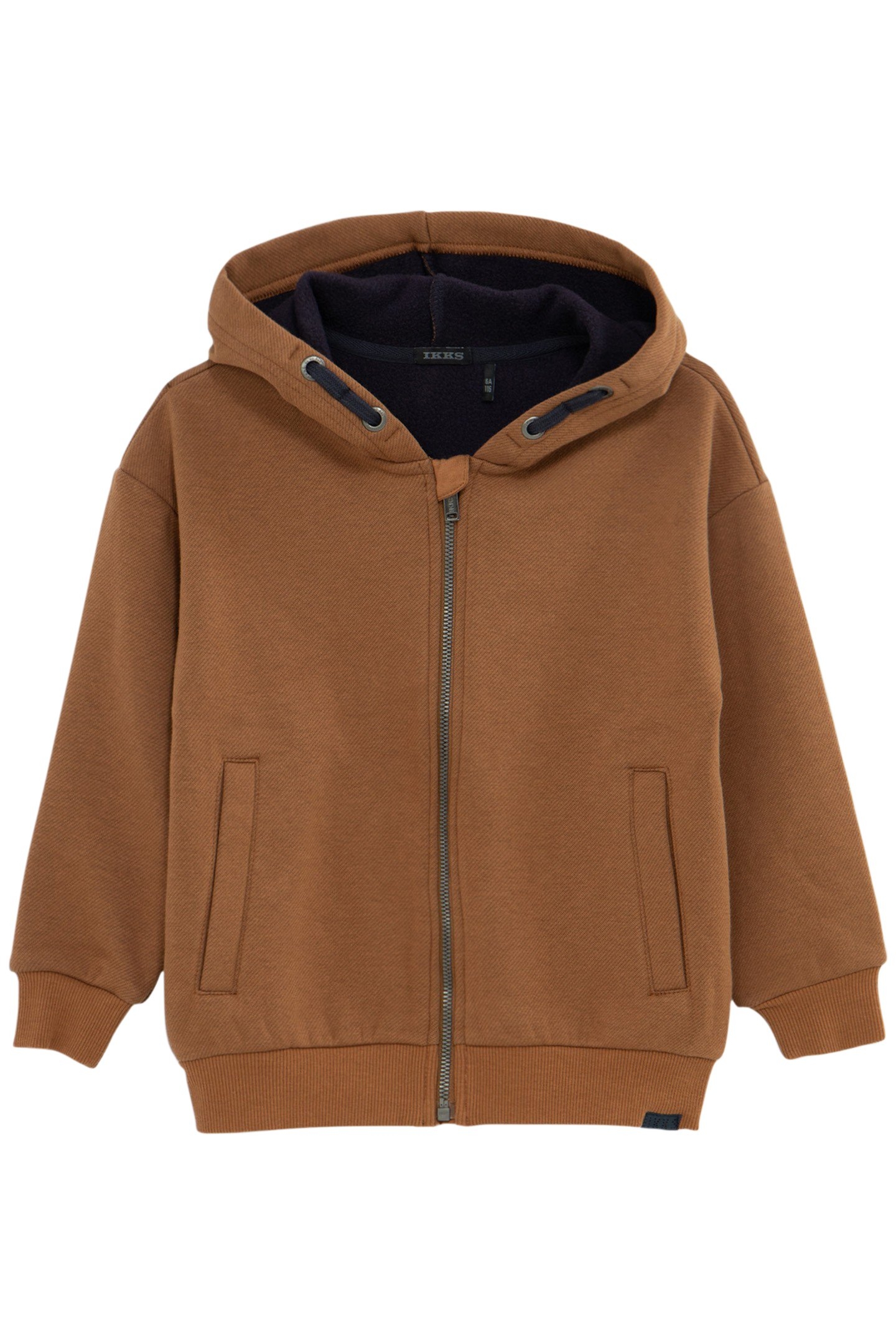 CAMEL CARDIGAN WITH GUM MESSAGE AND BOY'S BACK PICOTS 1