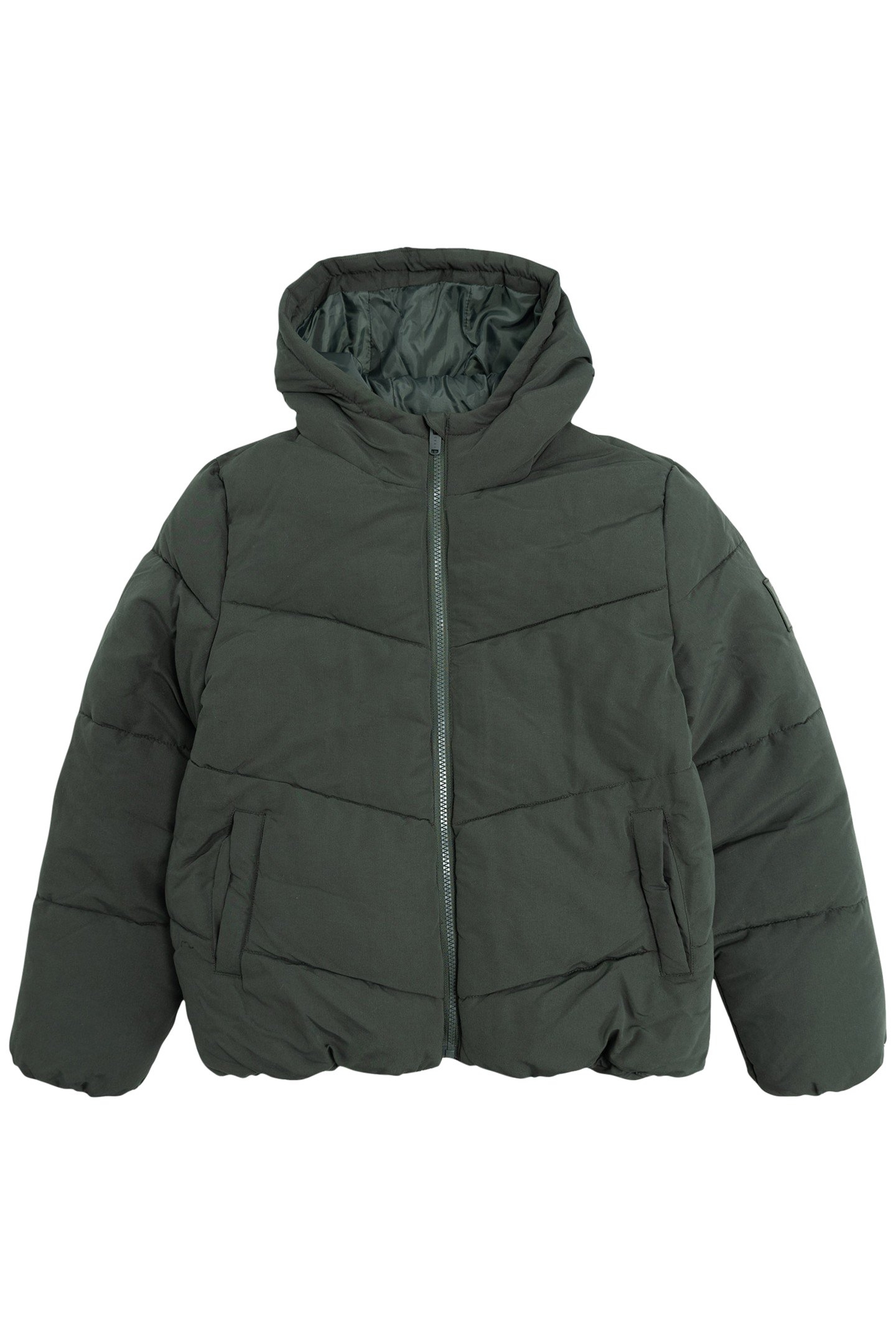 GIRL'S 2-IN-1 KHAKI DOWN JACKET WITH SHERPA VEST 1