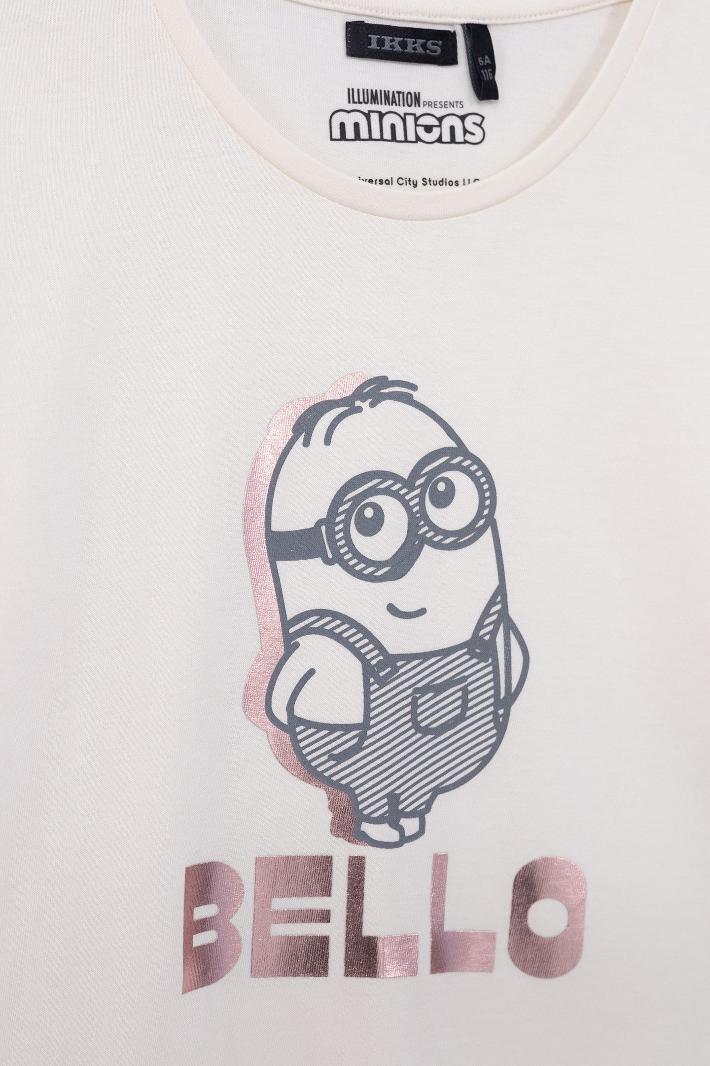 ORGANIC COTTON T-SHIRT WITH MINIONS MESSAGE FOR GIRLS 5