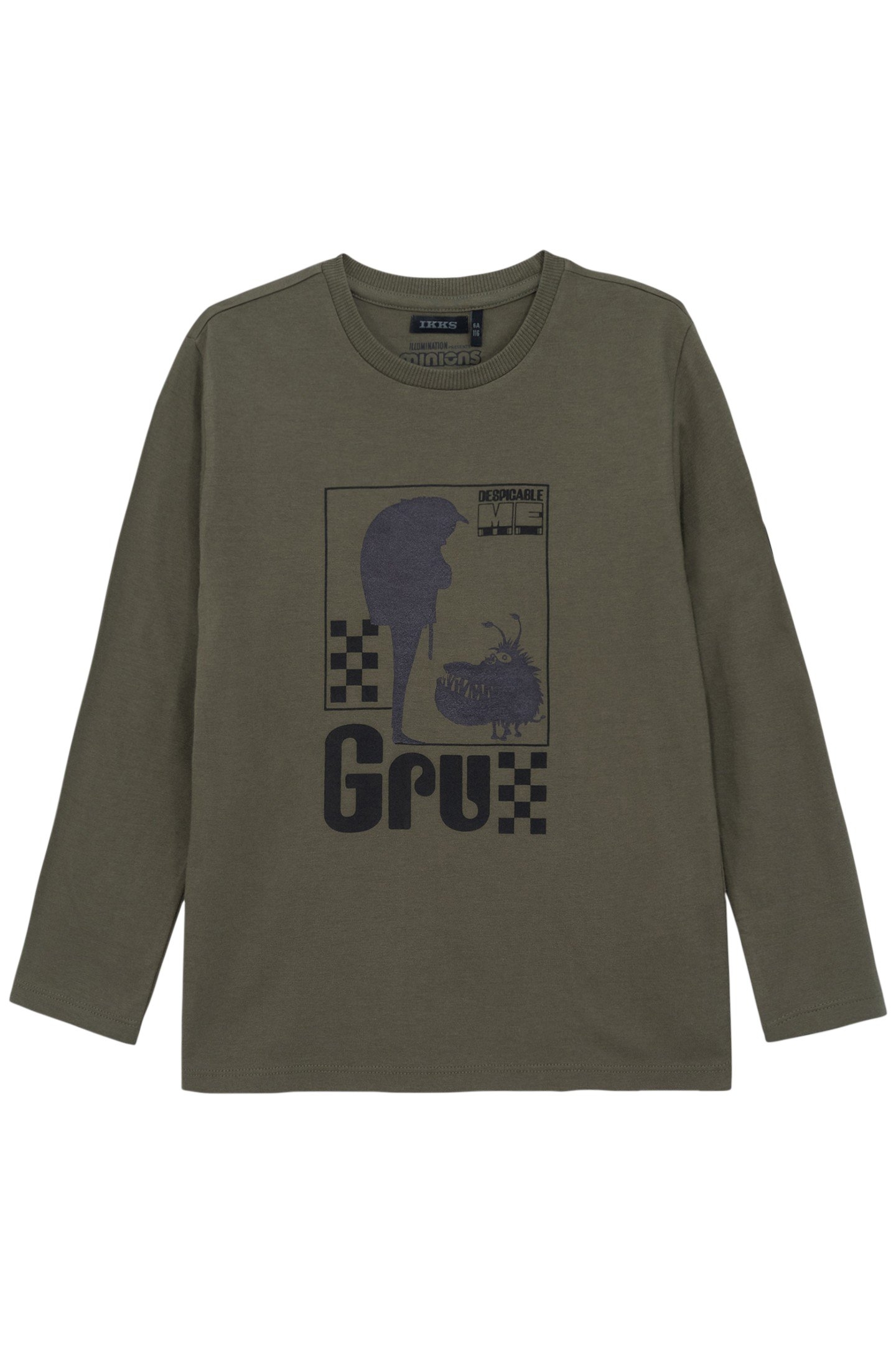 BOY'S GRU MINIONS KHAKI ORGANIC COTTON VISUAL T-SHIRT 1