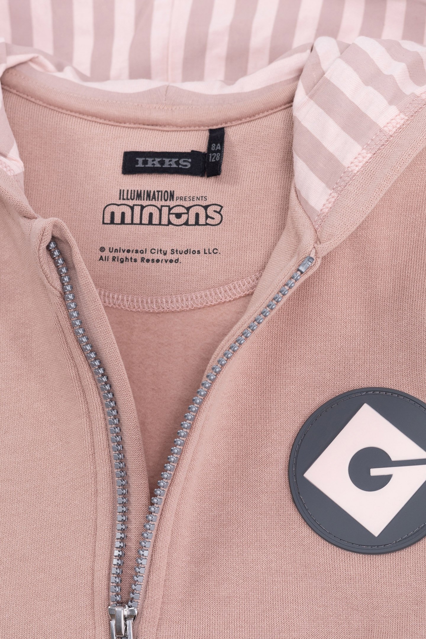 PINK CARDIGAN ORGANIC COTTON MINI VISUAL BACK MINIONS GIRL 6