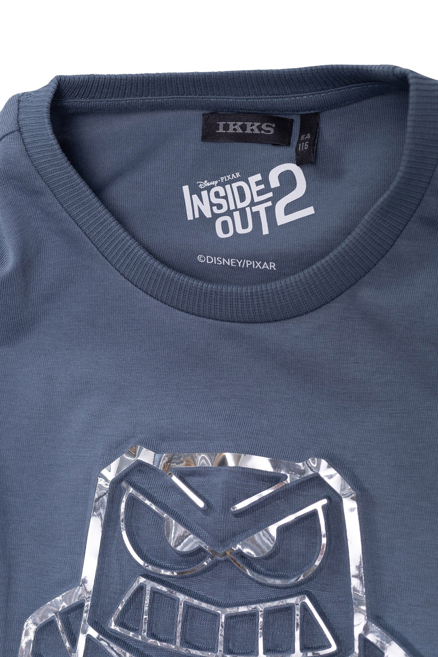 BOY'S BLUE ORGANIC COTTON EMBOSSED VICE-VERSA T-SHIRT 4