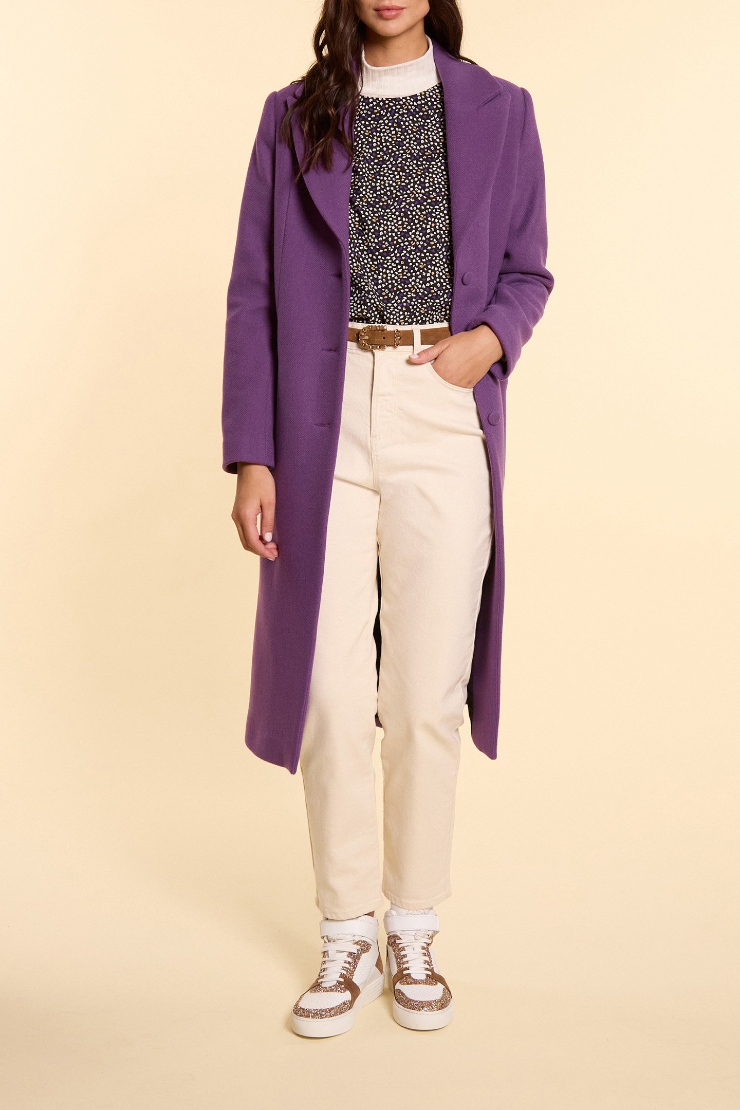 DARK PURPLE LONG COAT 1