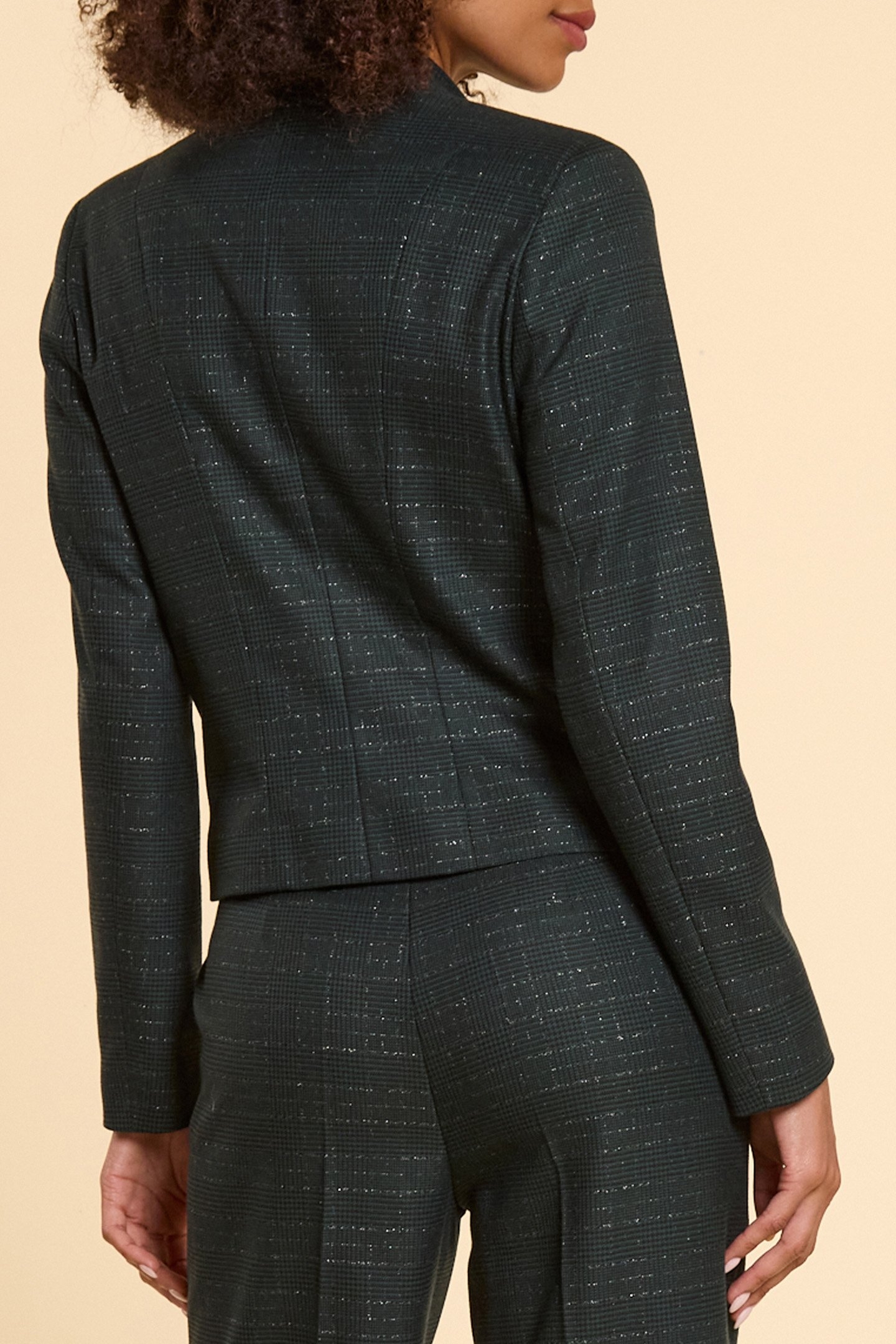 MIDNIGHT GREEN CHECK  SUIT JACKET 2