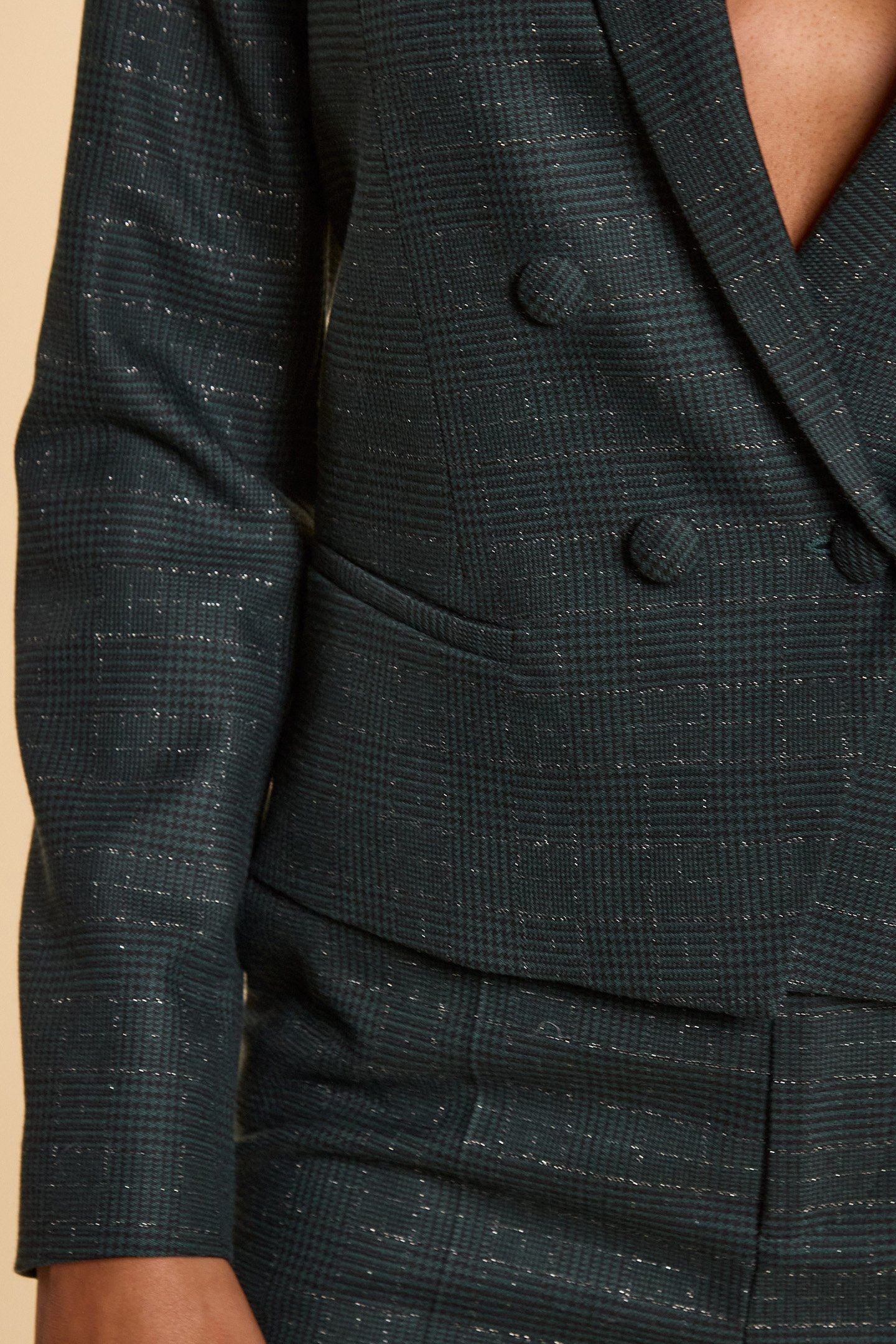 MIDNIGHT GREEN CHECK  SUIT JACKET 6