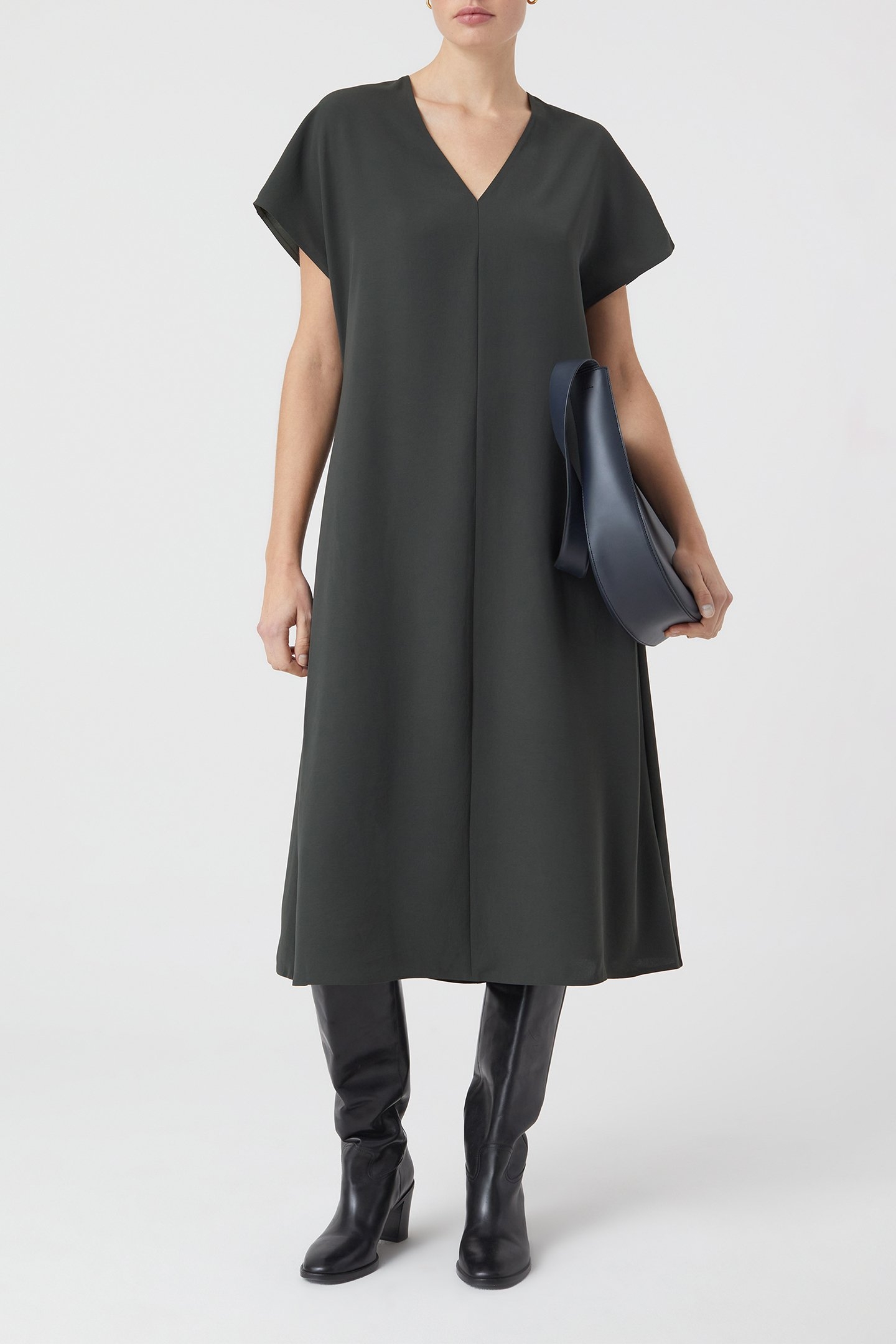 FLUIDE DRESS DRESSES WASHED BLACK 1