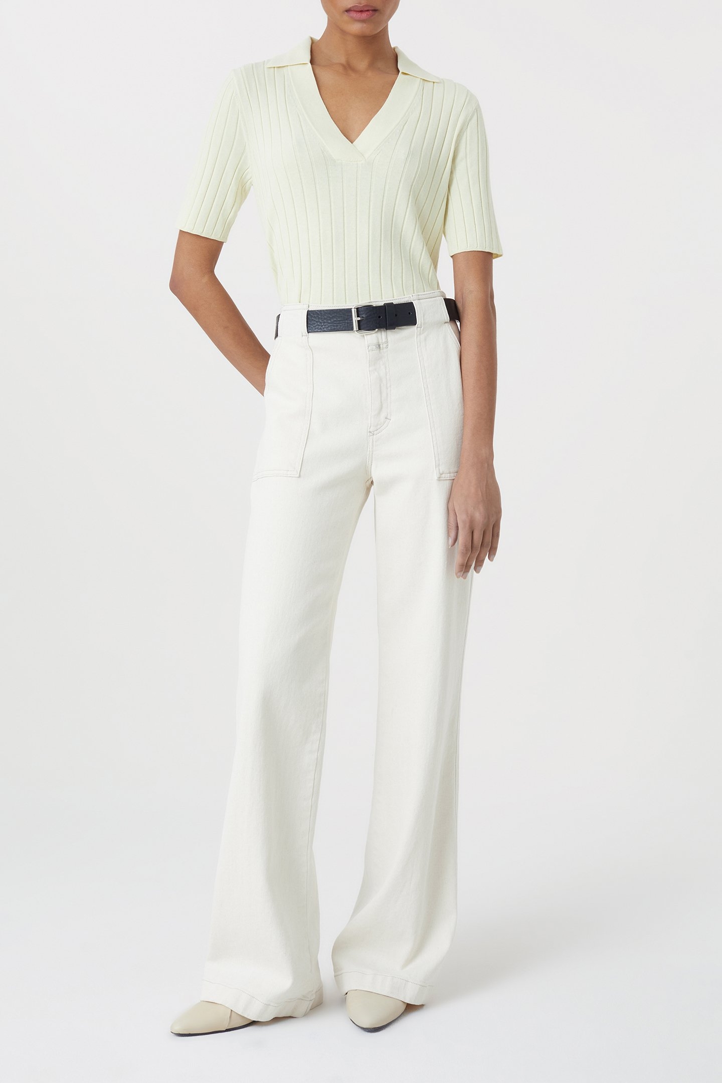 KNITTED POLO KNITS YELLOW ORCHID 3