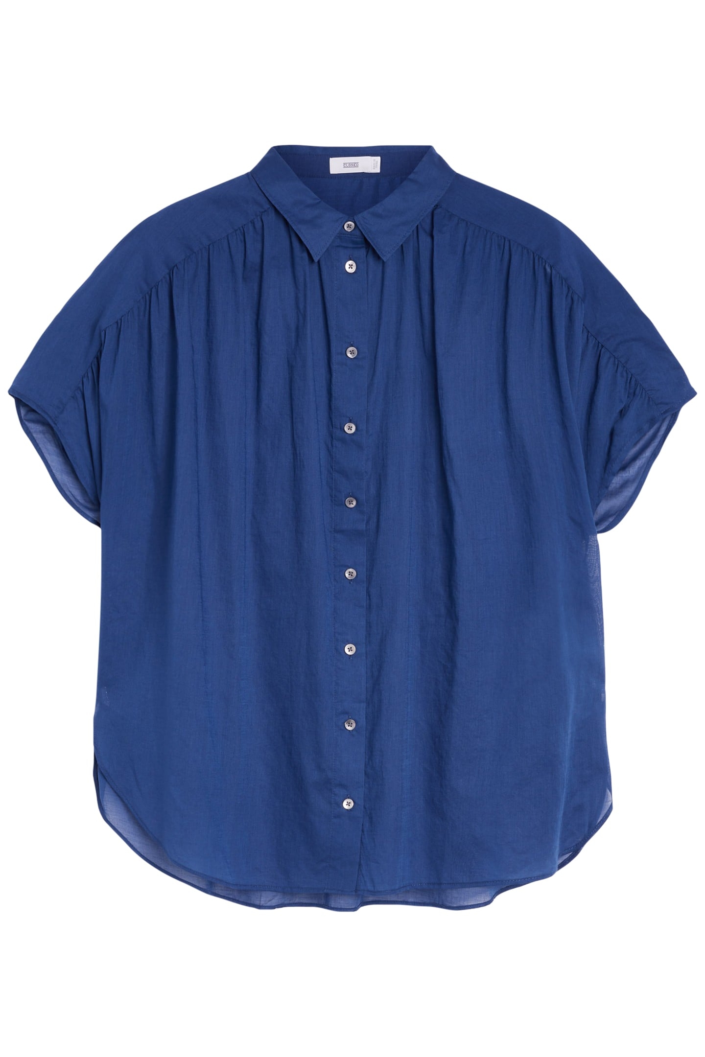 GATHERED SHIRT SHIRTS & BLOUSES INDIGO BLUE 4