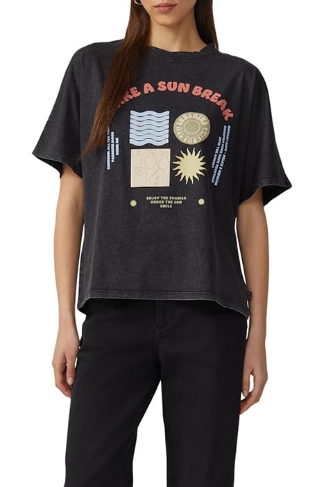 S.OLIVER-QS T-SHIRTS BLACK 1