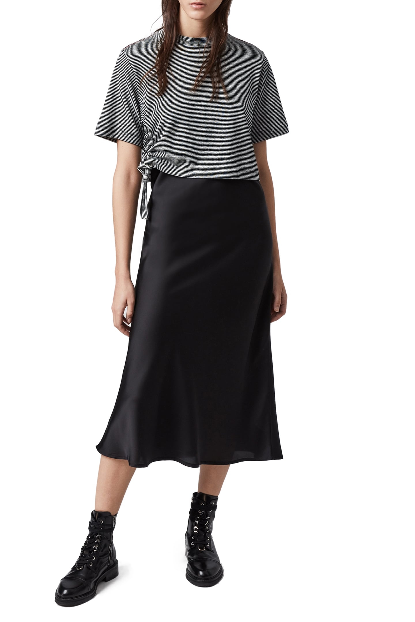 BENNO LIN STRIPE TEE CHALK WHITE/BLACK 5
