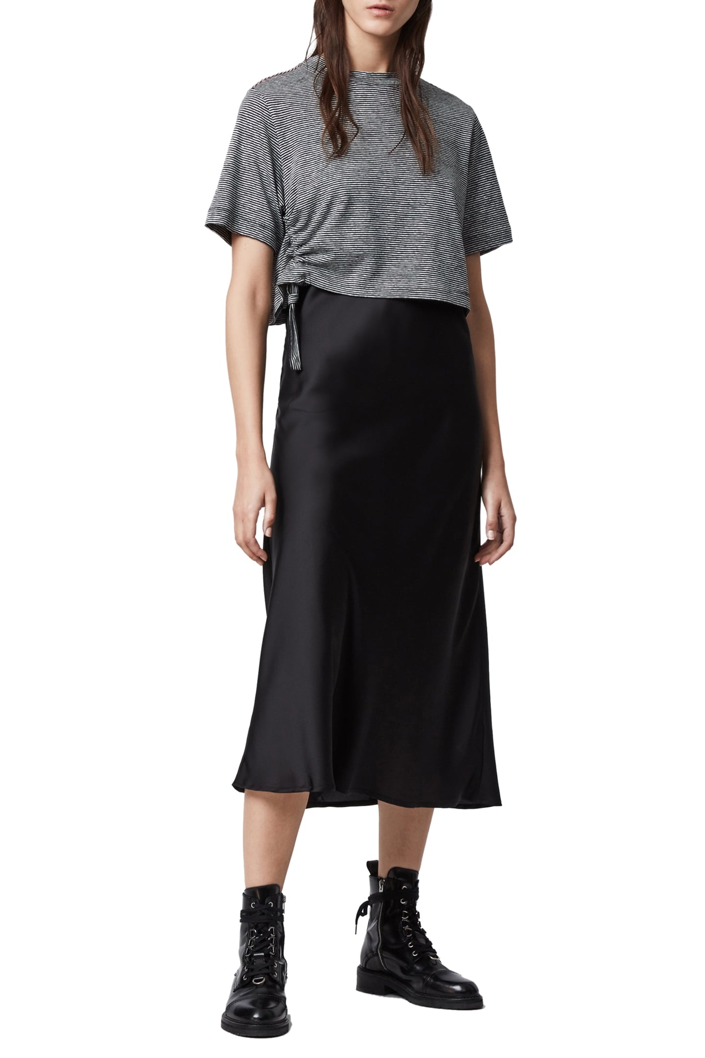 BENNO LIN STRIPE TEE CHALK WHITE/BLACK 1
