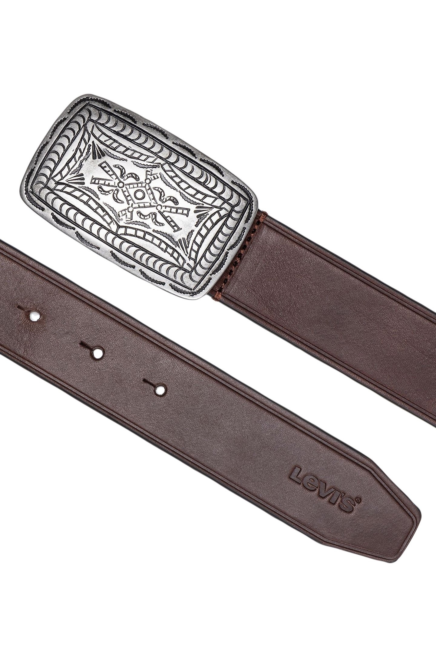 WESTERN PLAQUE BELT IN CHICORY COFFEE 3