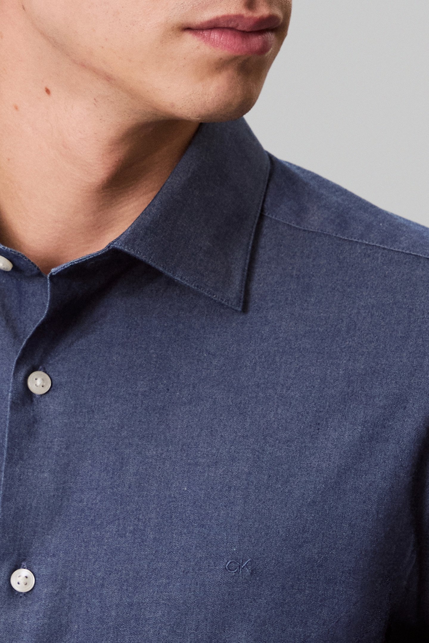 REG DNM WASHED SLD SHIRT DENIM BLUE 5