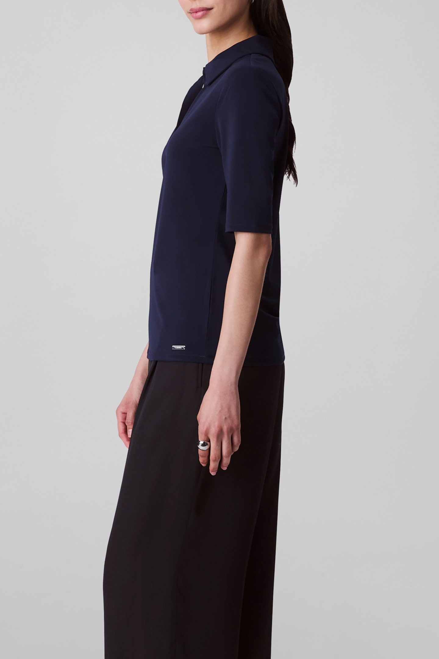 HS CREPE JERSEY SLIM FIT POLO SHIRT DARK SAPPHIRE 4