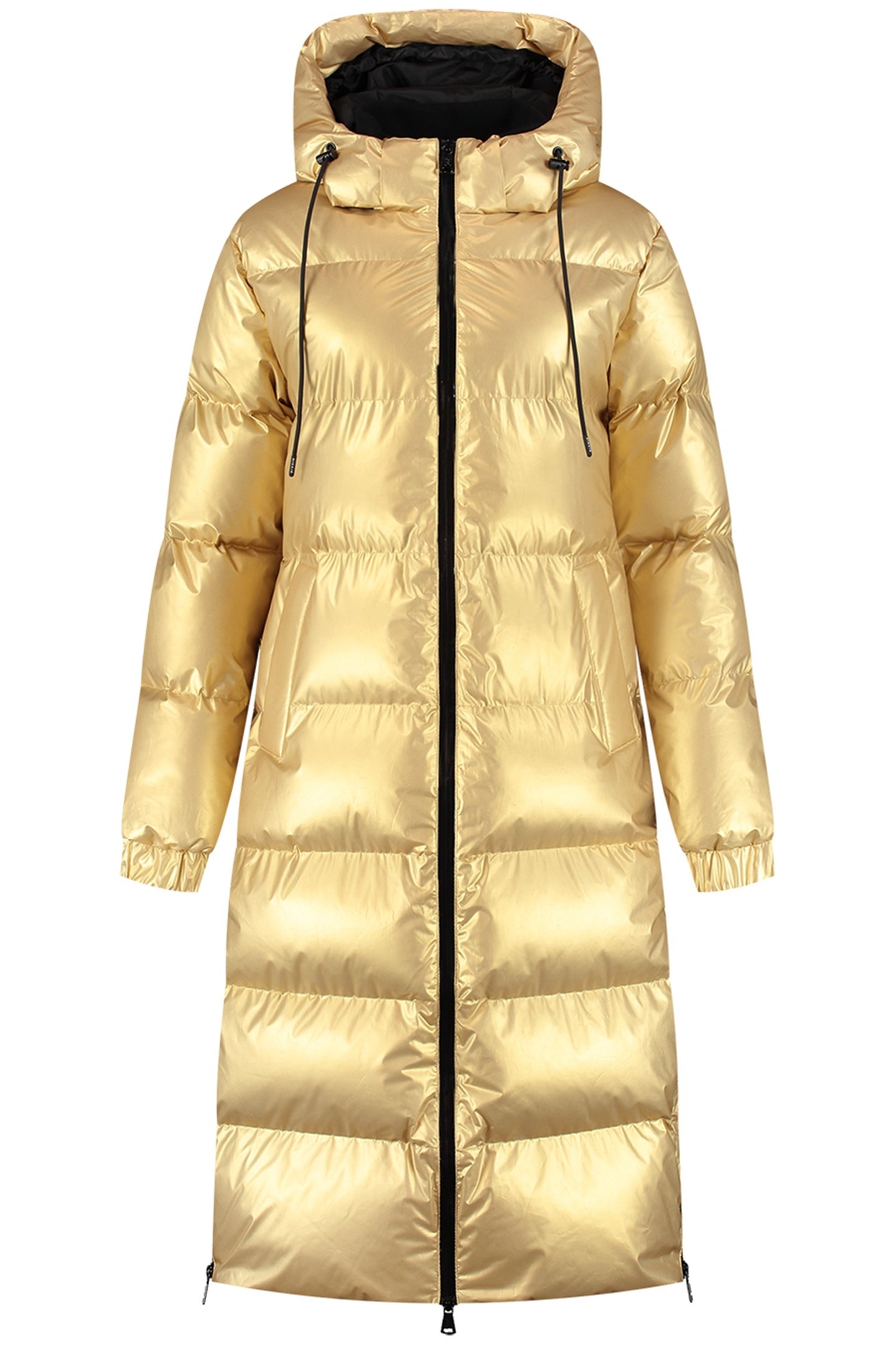 ELISTA LONG PUFFER COAT GOLD 2