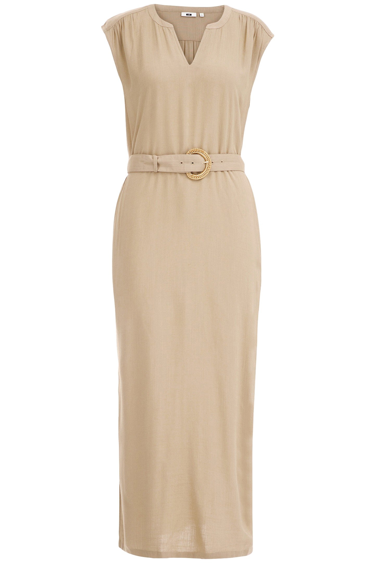 DRESS MID LENGTH LIGHT BROWN 3