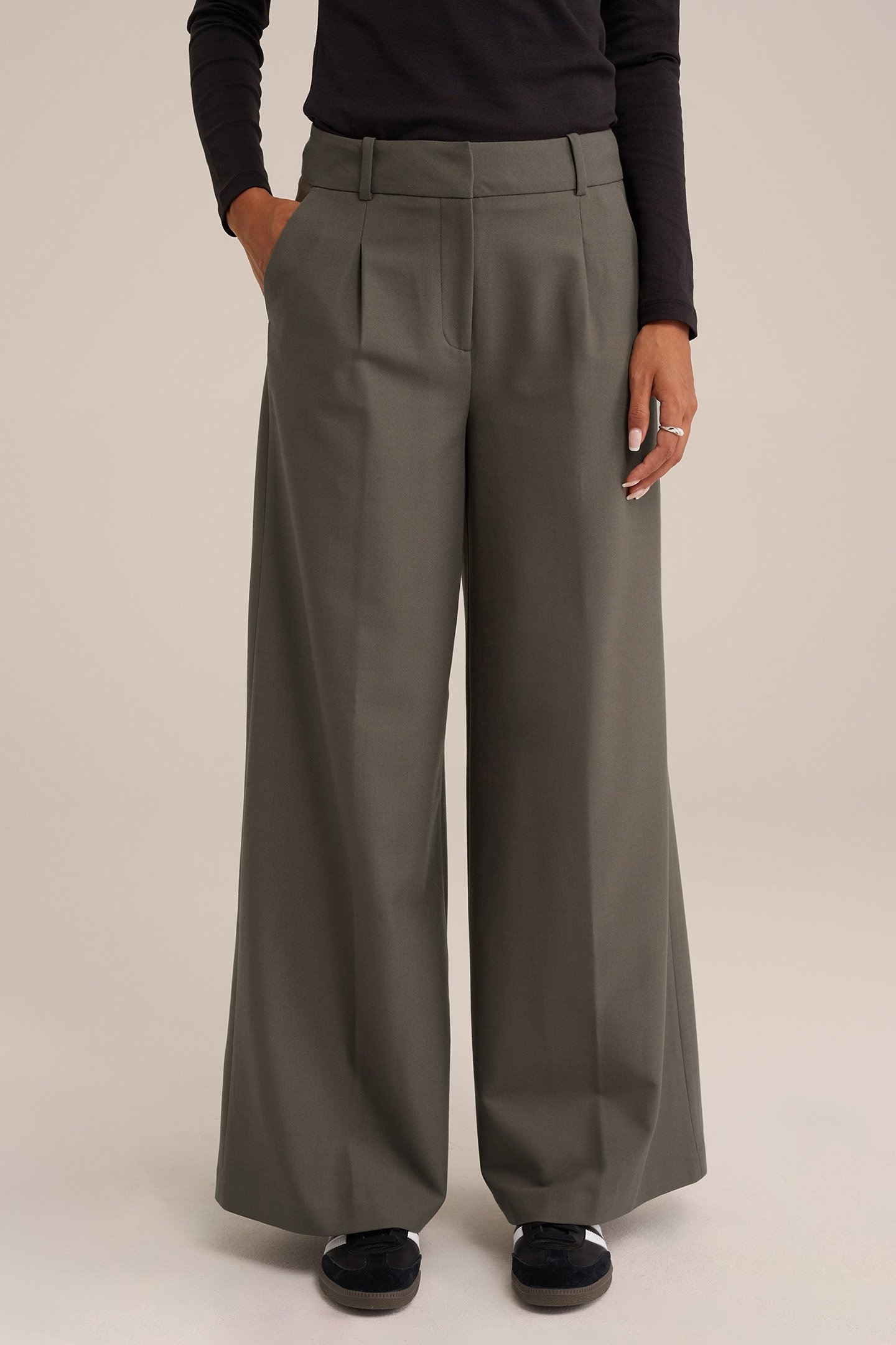 TROUSER GREYISH GREEN 1