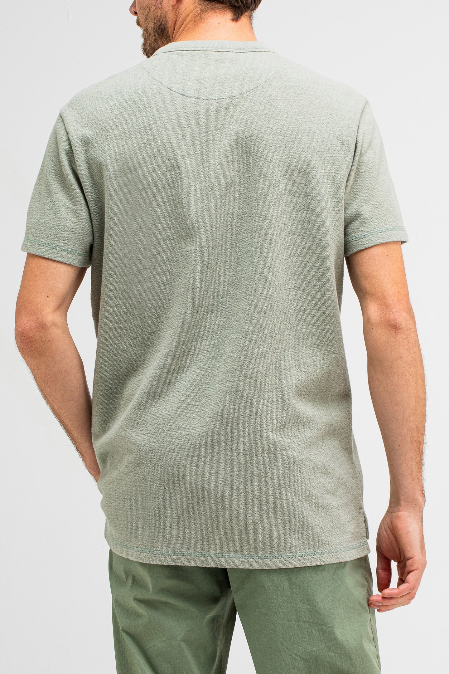 ADRIEN LOOSE PKT TEE DK. DELPHI GREEN 2