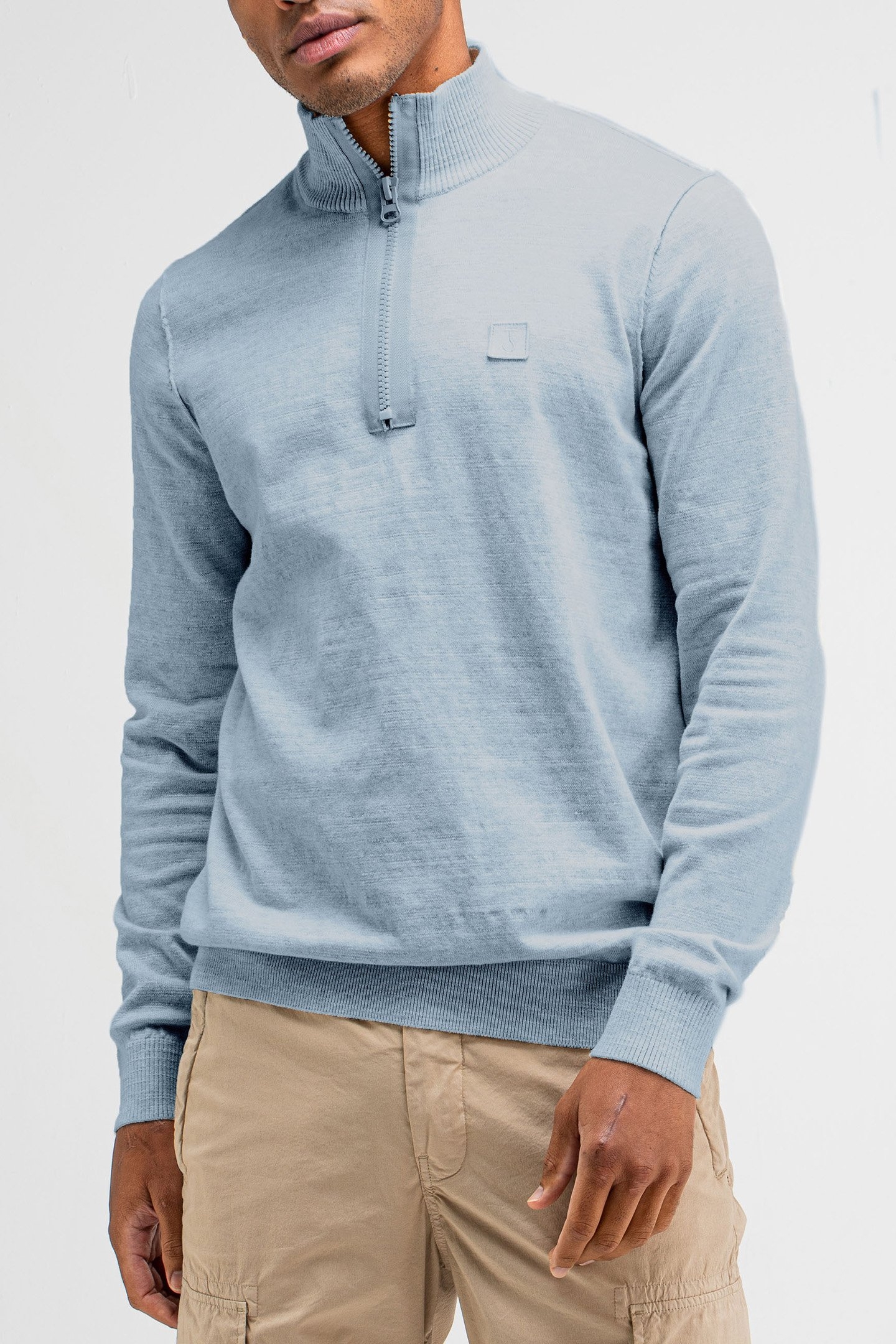 LT CLIFDEN HALF ZIP LAGOON BLUE 1