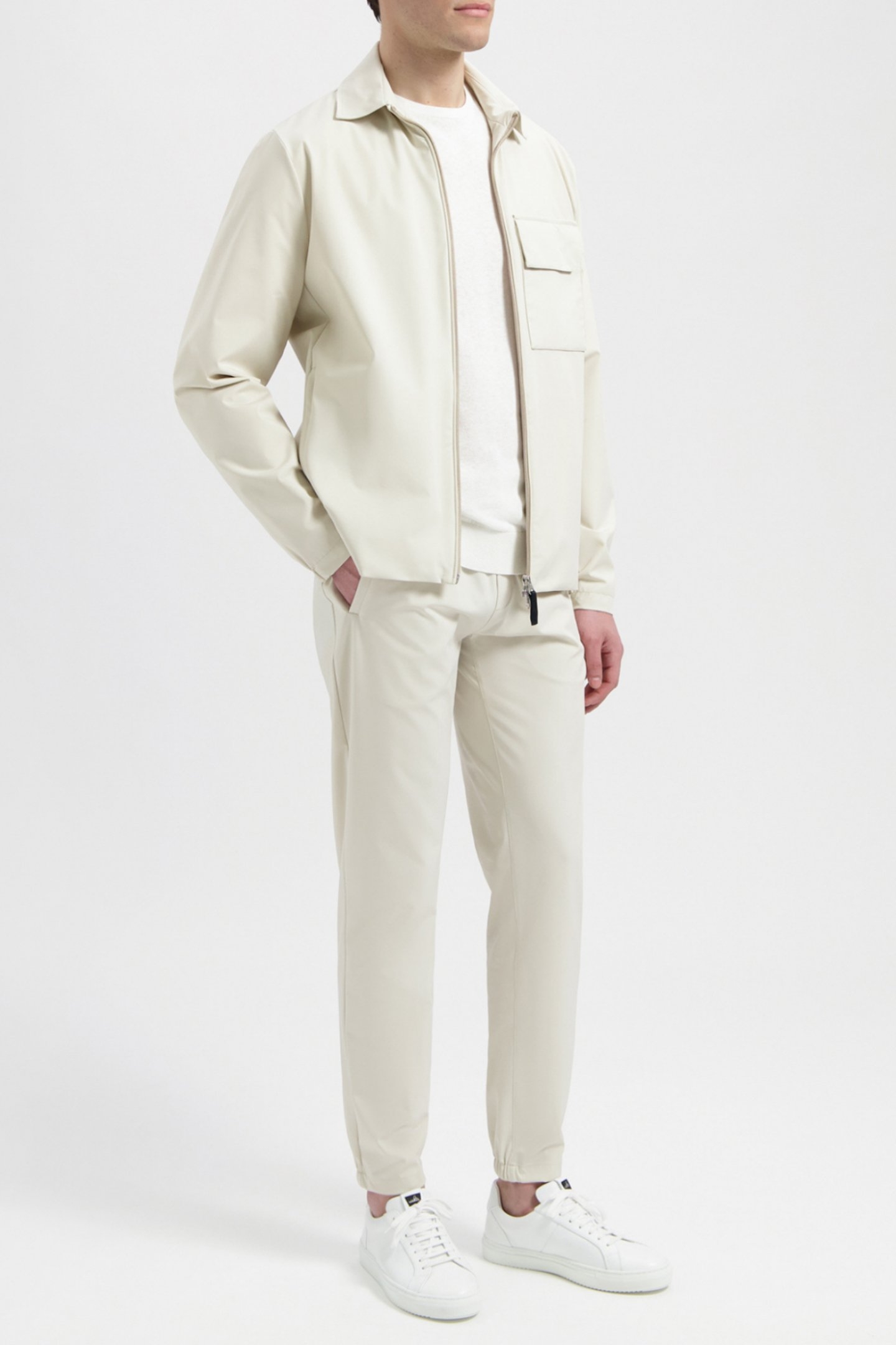 MARSH | TECH STRETCH SHIRT JACKET WHITE SAND 3