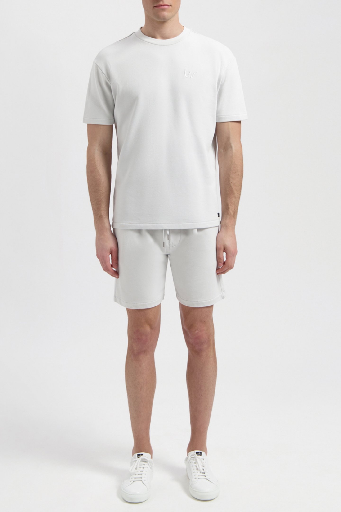 HAYDEN | JERSEY PLEATED SWEATSHORTS LIGHT GREY 1