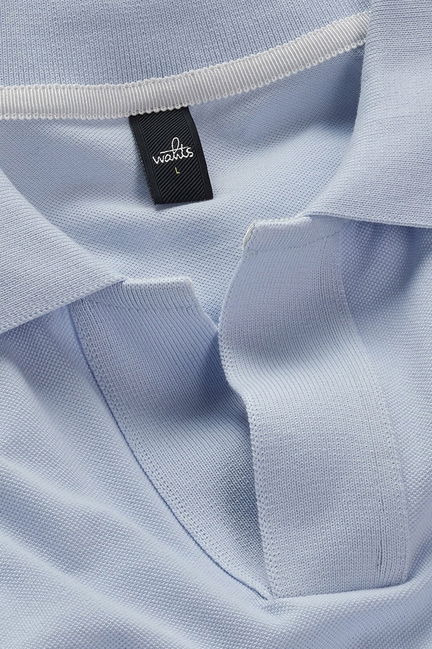 RICE | PIQUÉ RETRO POLO SHIRT ICE BLUE 4