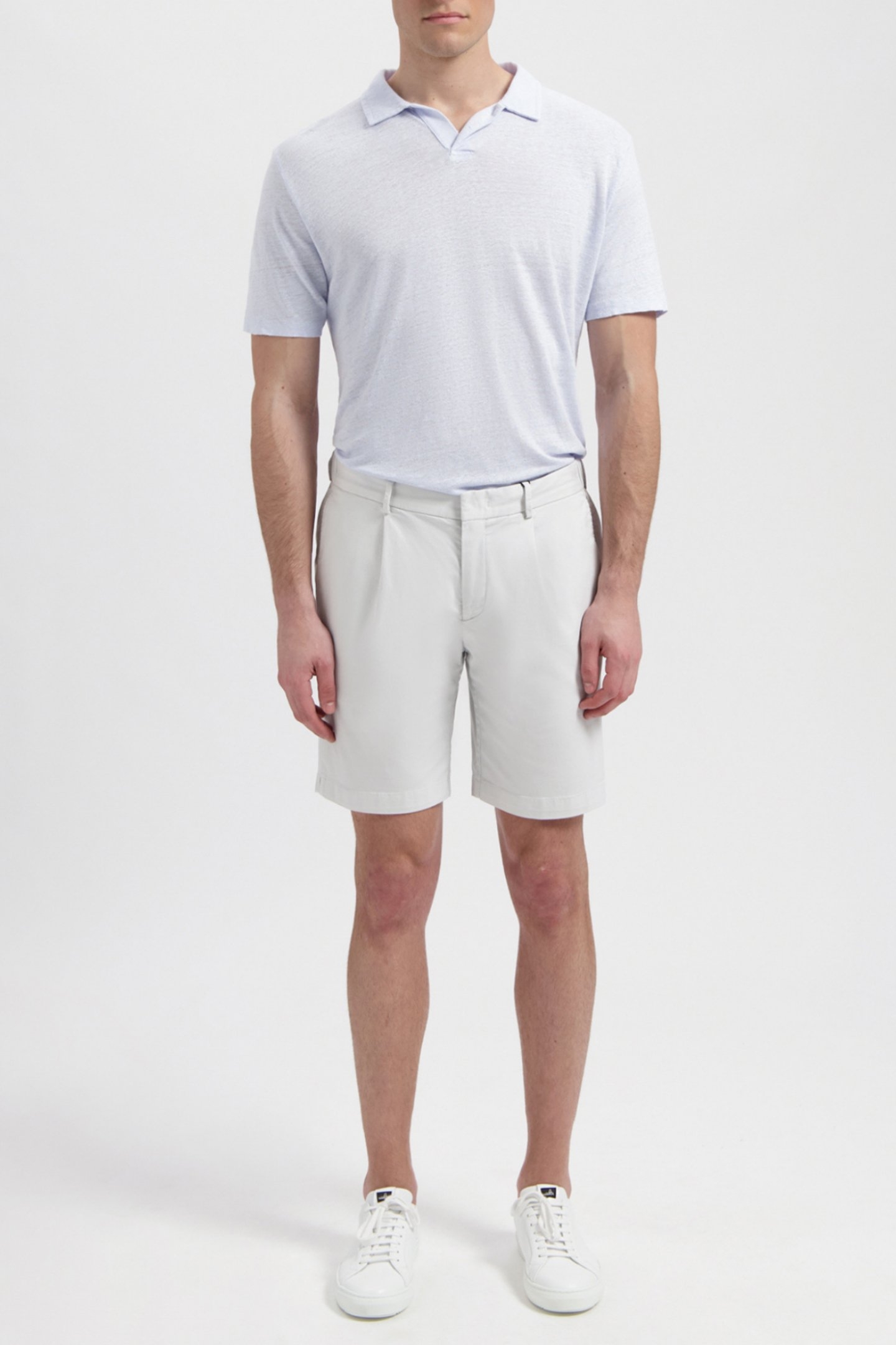 NELSON | LINEN POLO SHIRT ICE BLUE 1