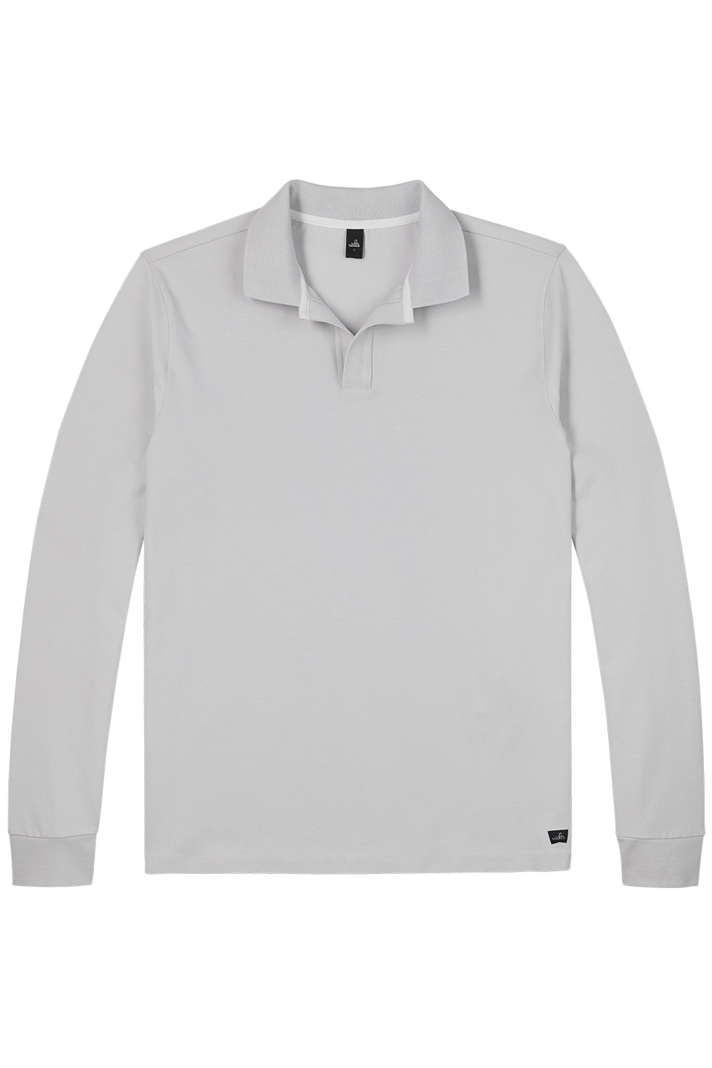 FILIP | JERSEY STRETCH LONGSLEEVE POLO LIGHT GREY 2