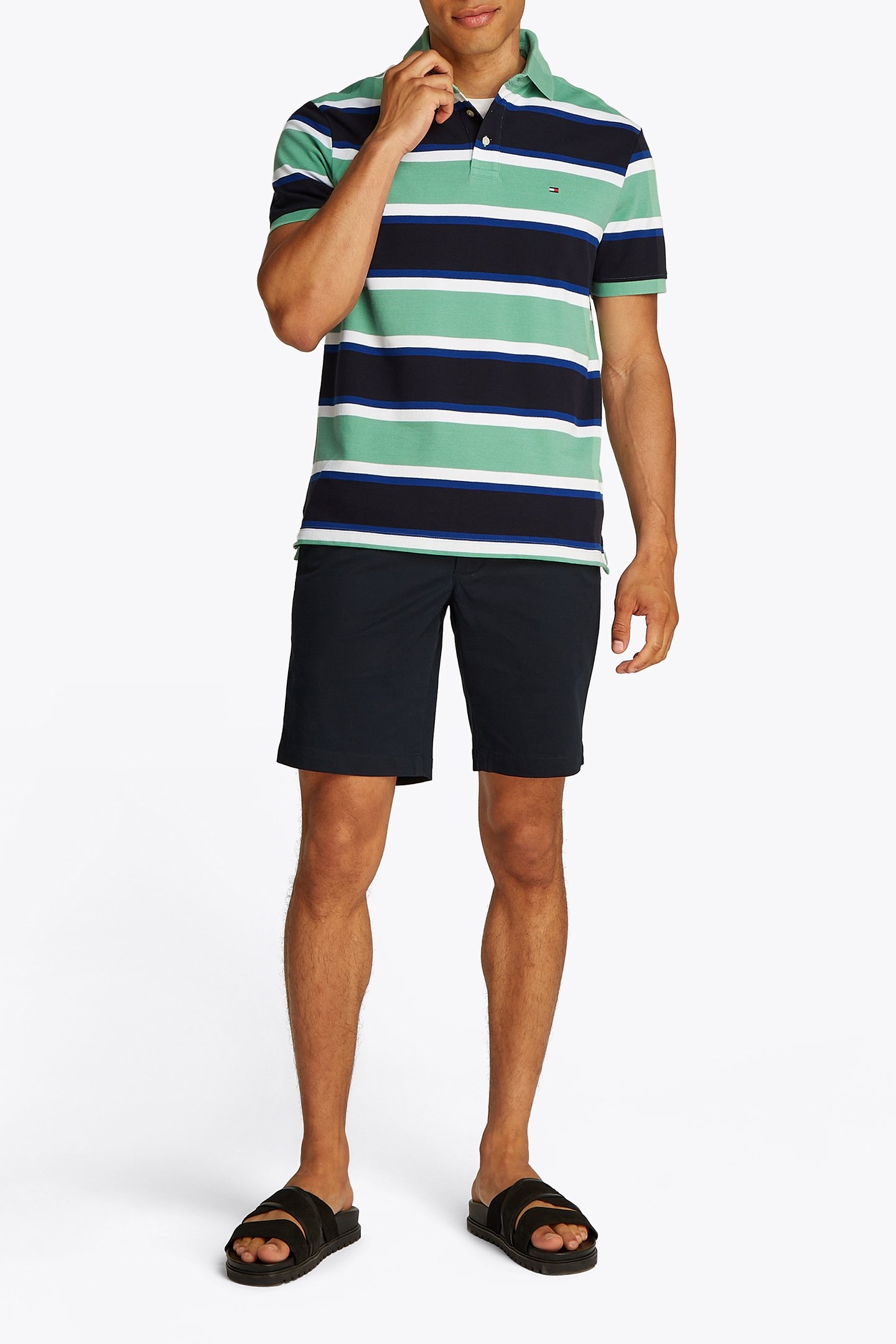 TRICOLOR BLOCK STRIP FORT GREEN/DESERT SKY 2