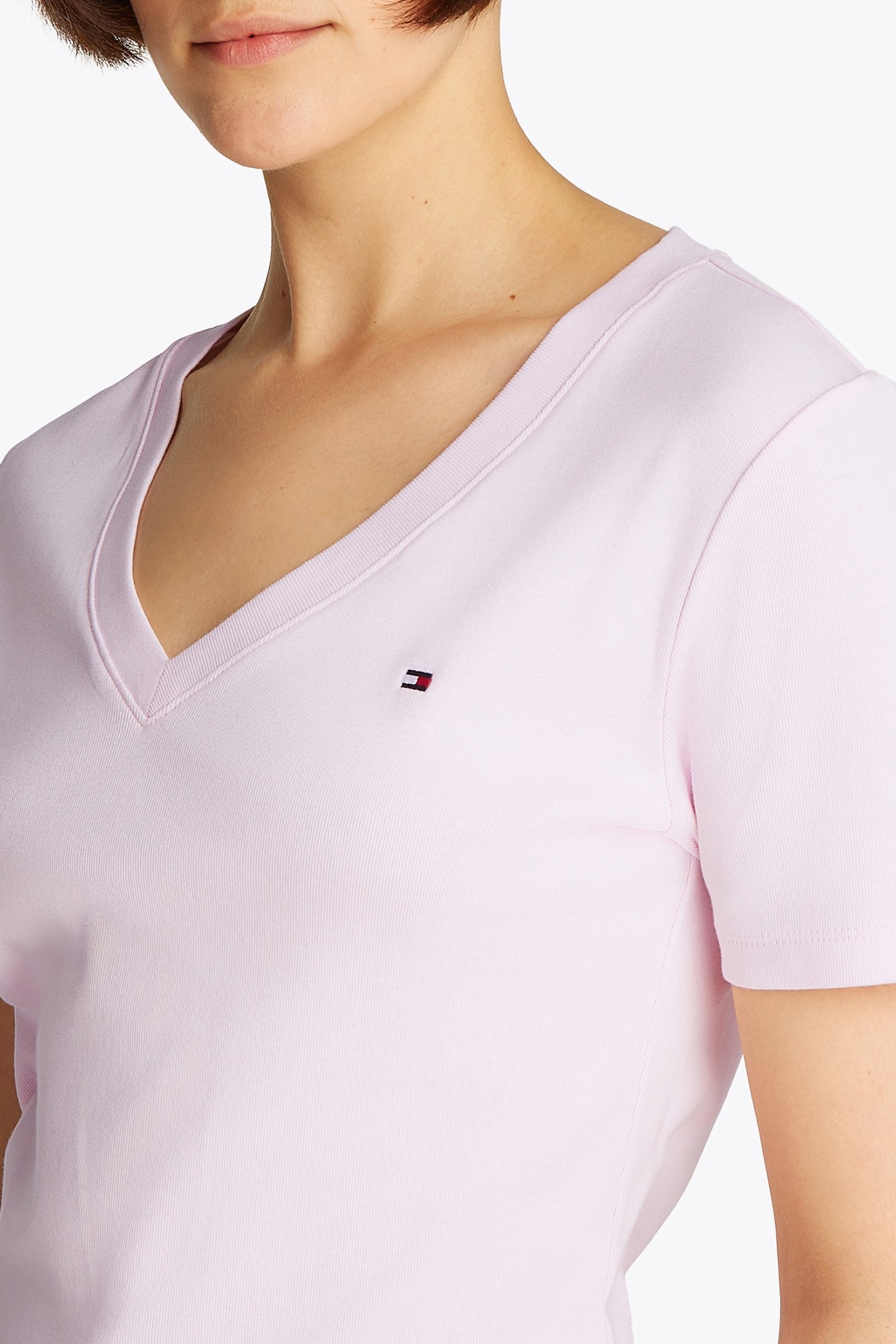 SLIM CODY V-NECK TEE SLIM FIT LIGHT PINK 6