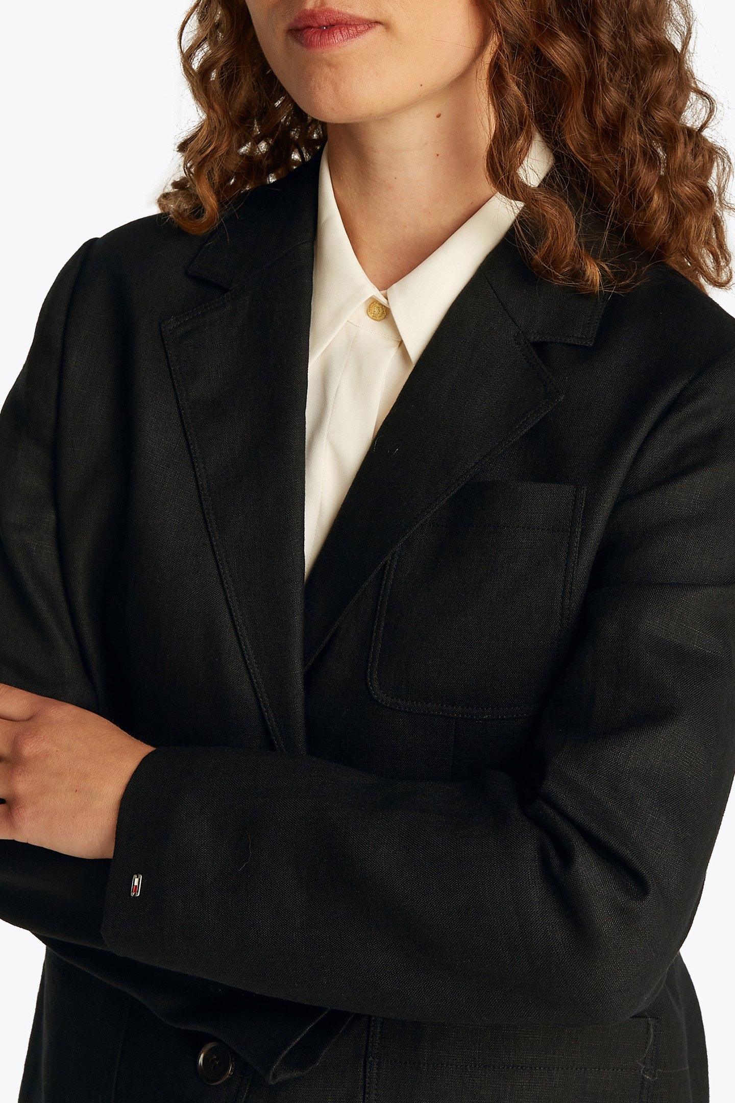 ESS LINEN REGULAR FIT BLAZER BLACK 6