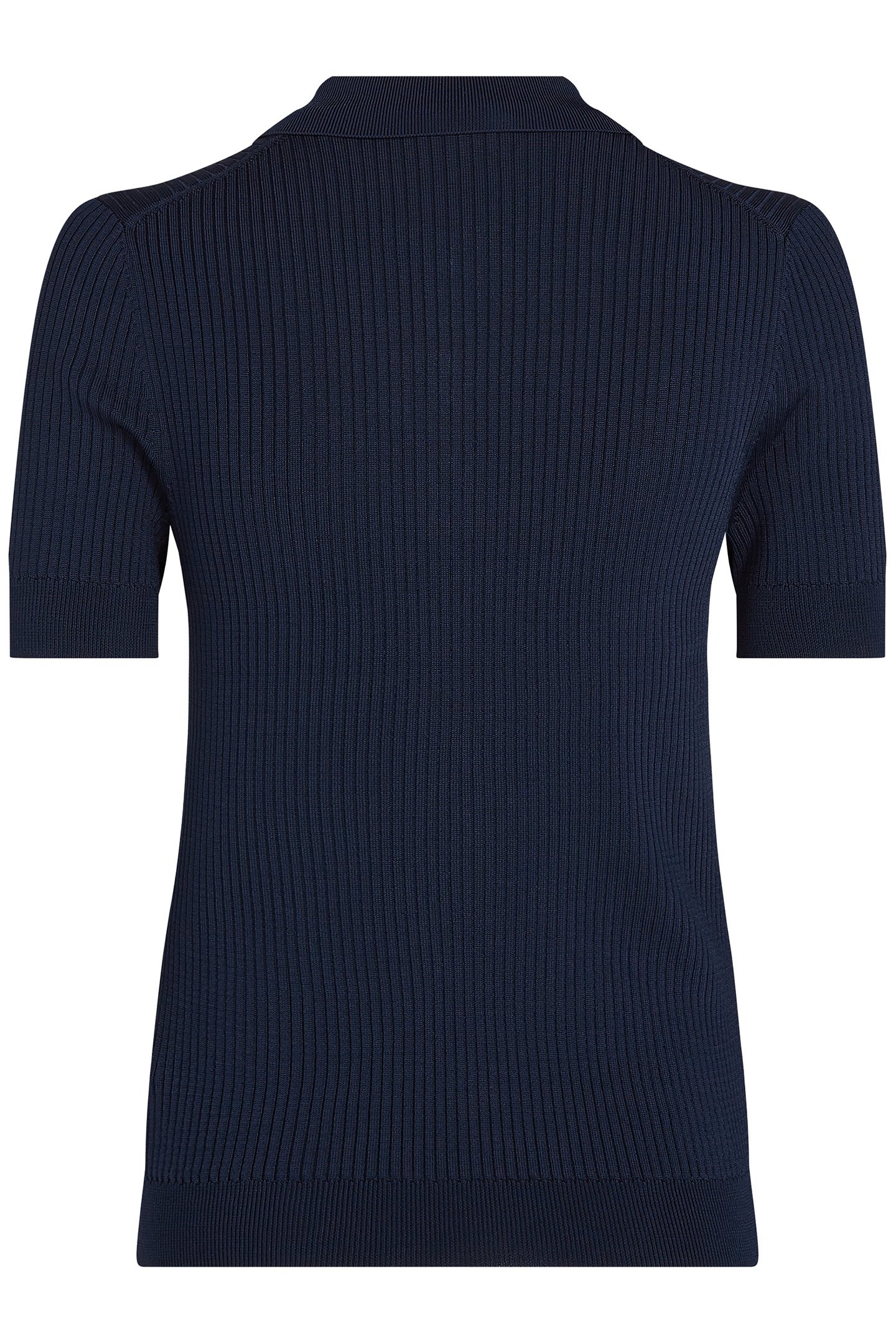 RIB BUTTON SLIM POLO DARK NIGHT NAVY 5