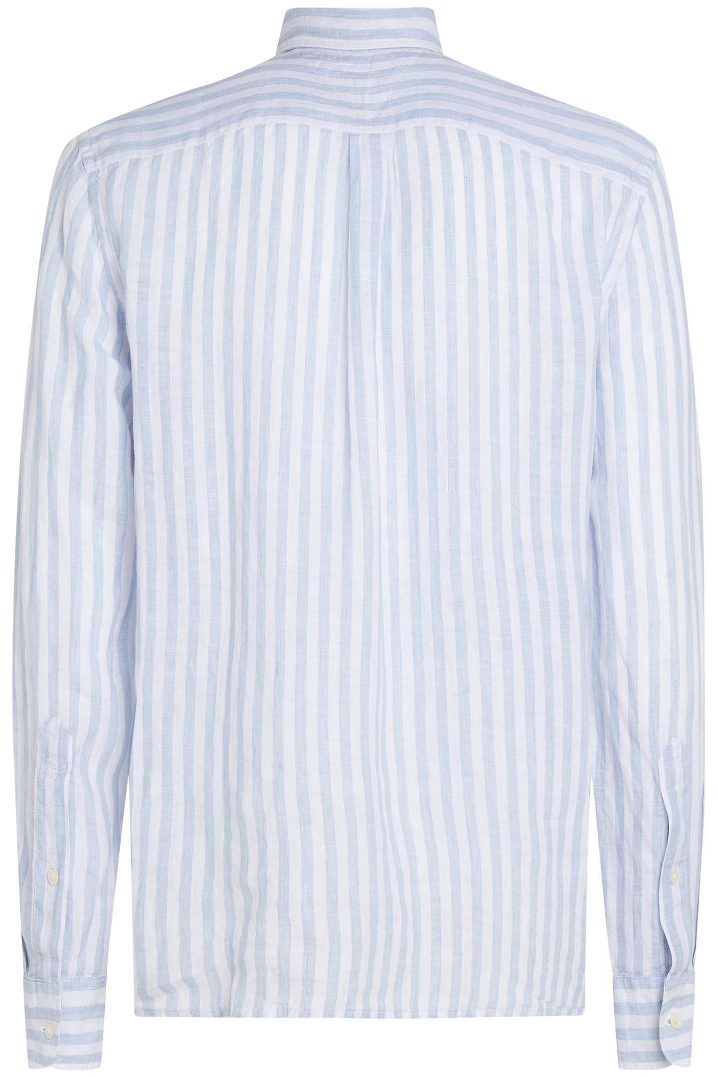 LINEN ESSENTIAL STRI BREEZY RELAXED FIT SHIRT WHITE 5