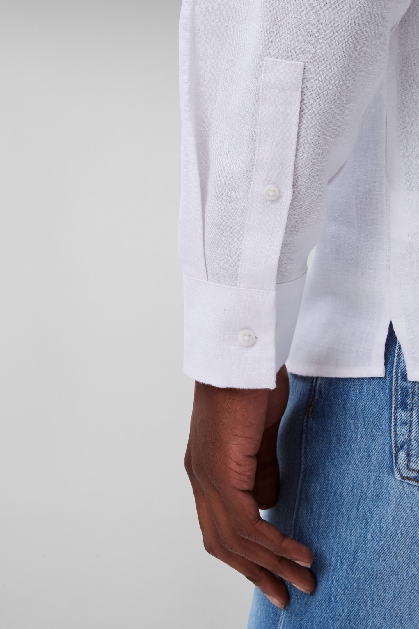 LS LINEN EASY SHIRT BRILLIANT WHITE 5