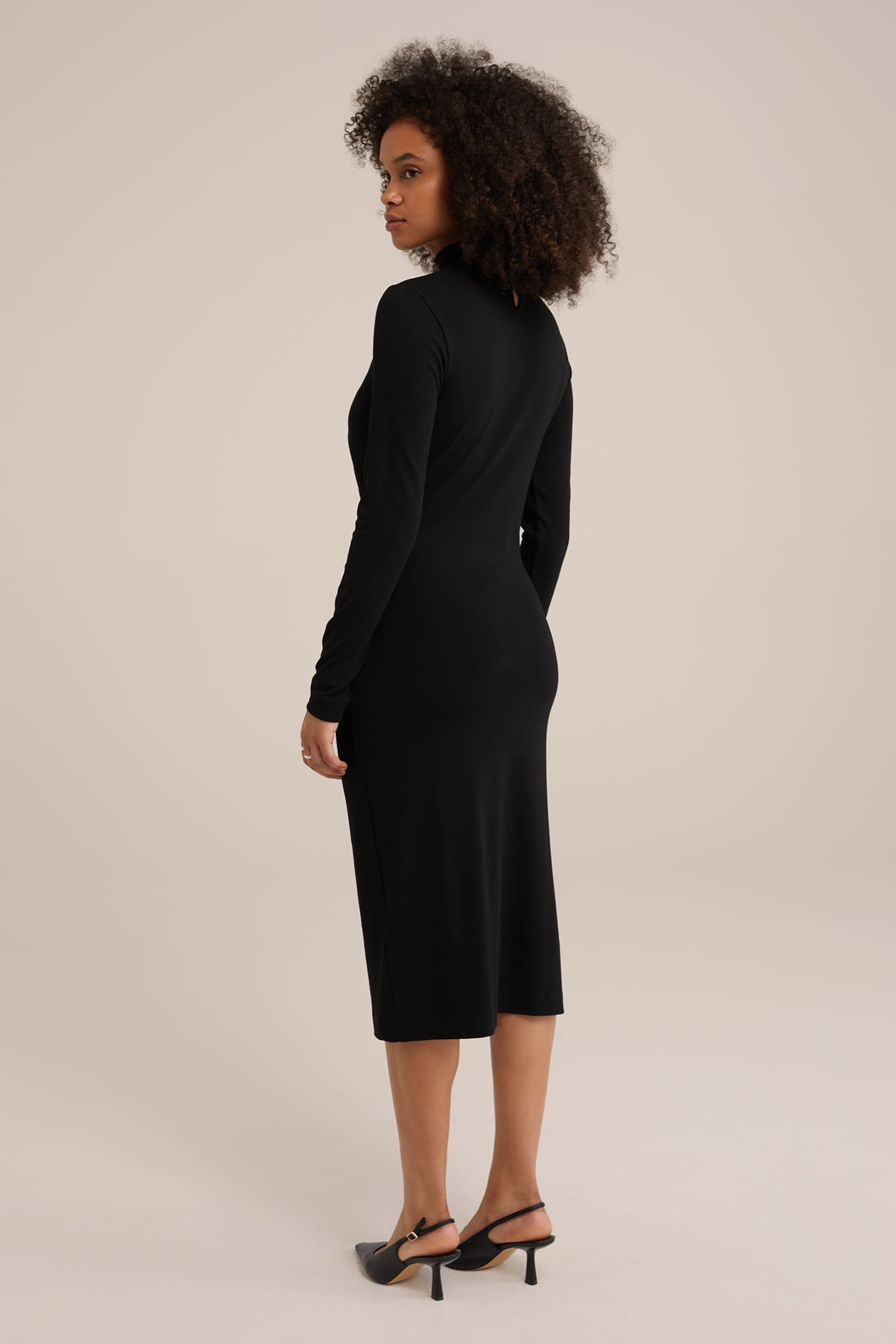 DRESS MID LENGTH BLACK 2