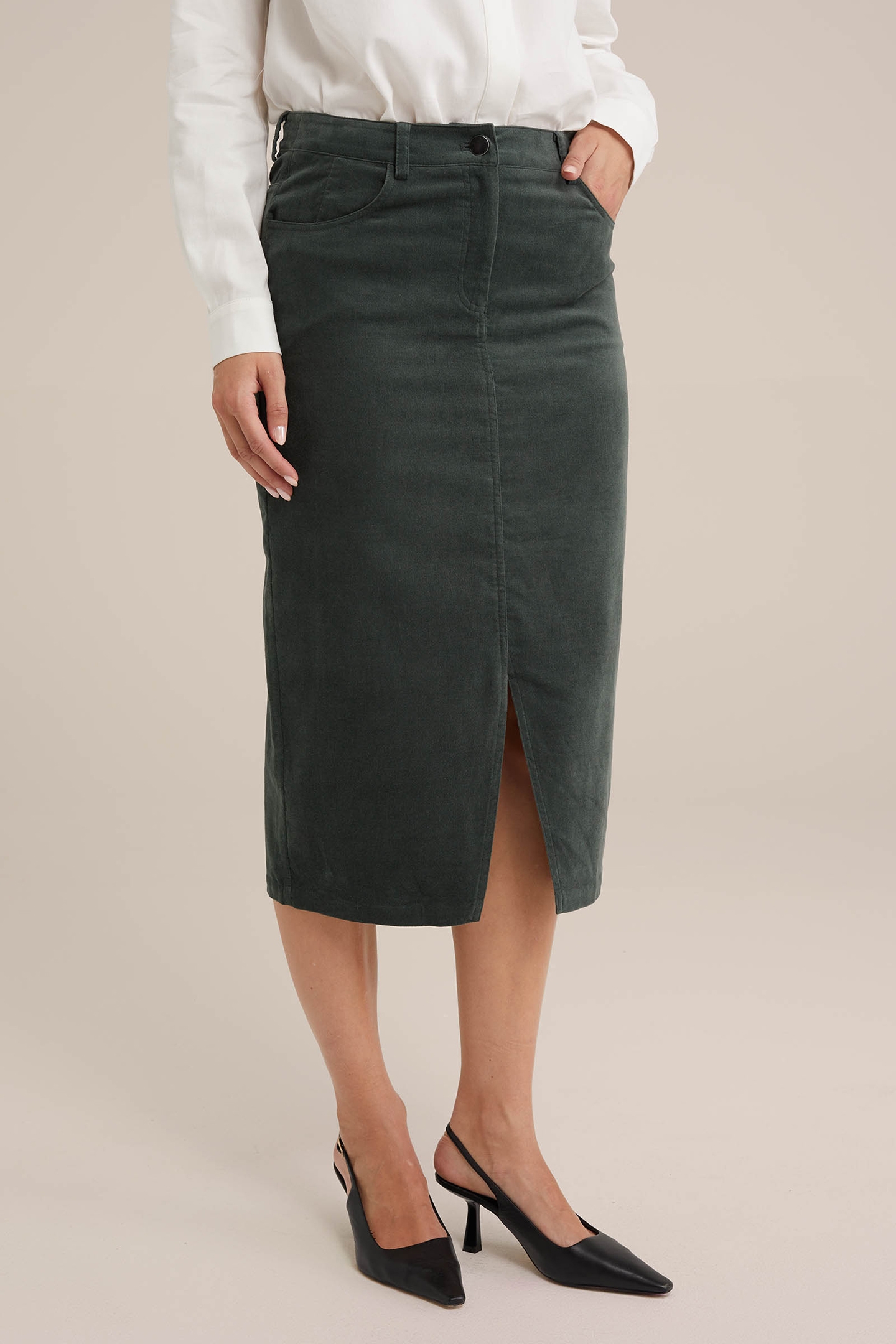 SKIRT PENCIL GREEN 1