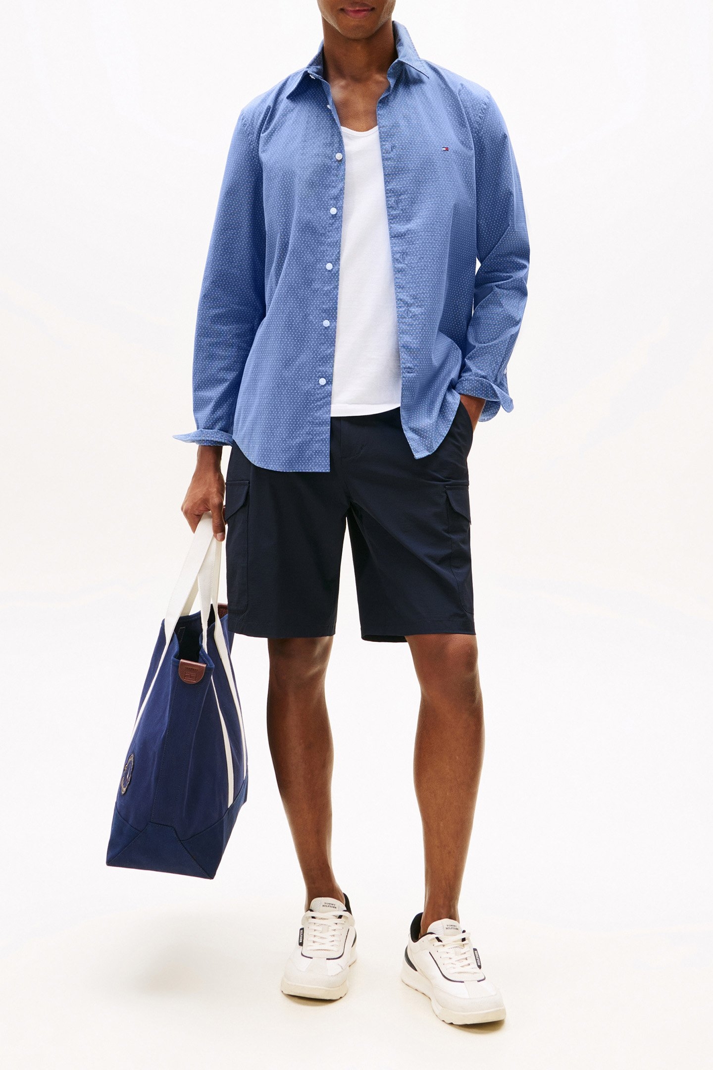 FLEX POPLIN SLIM FIT SHIRT NAVY BLUE 2