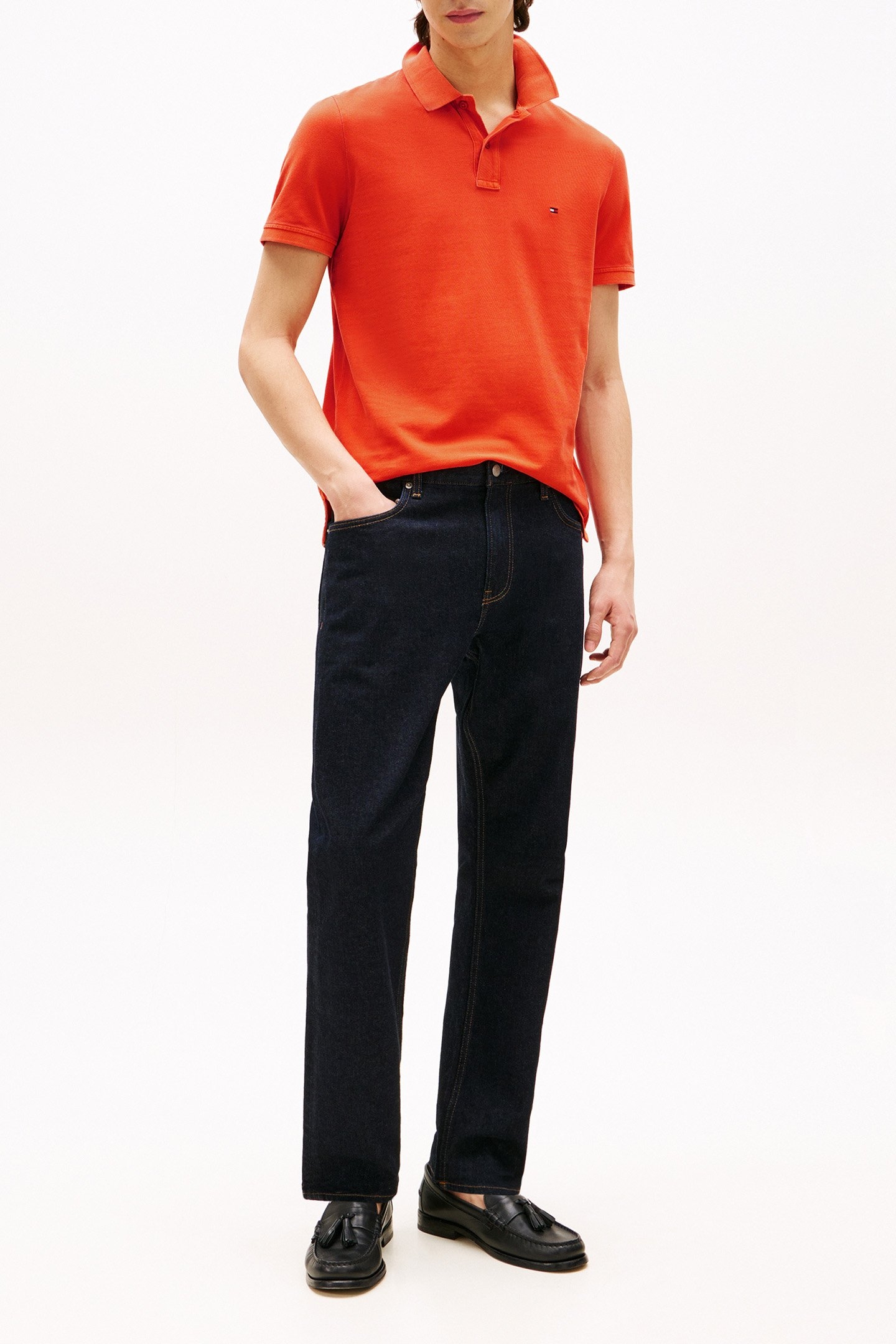 GARMENT DYE REG POLO BRILLIANT ORANGE 2