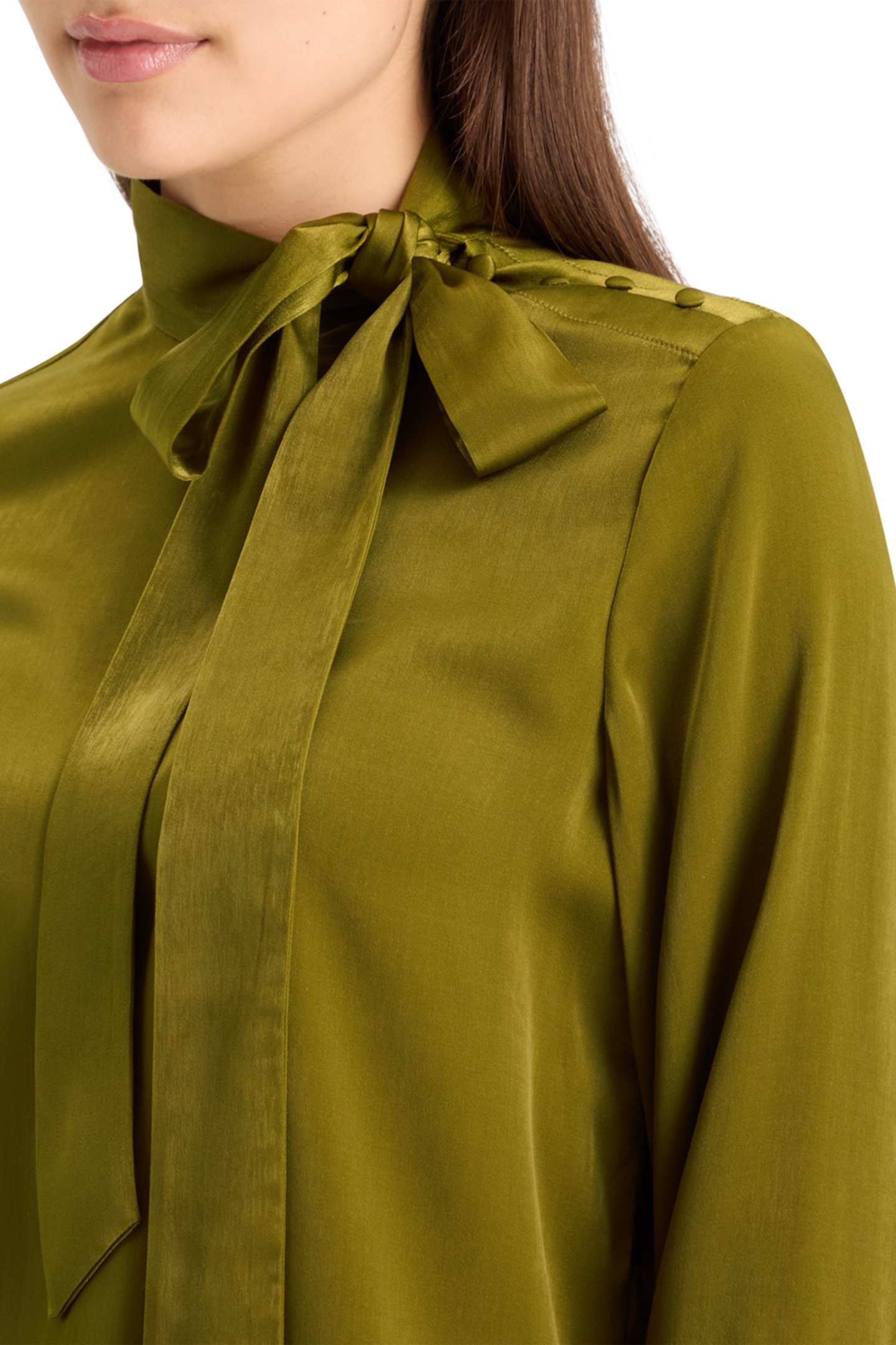 BOW NECK TOP OLIVE 7
