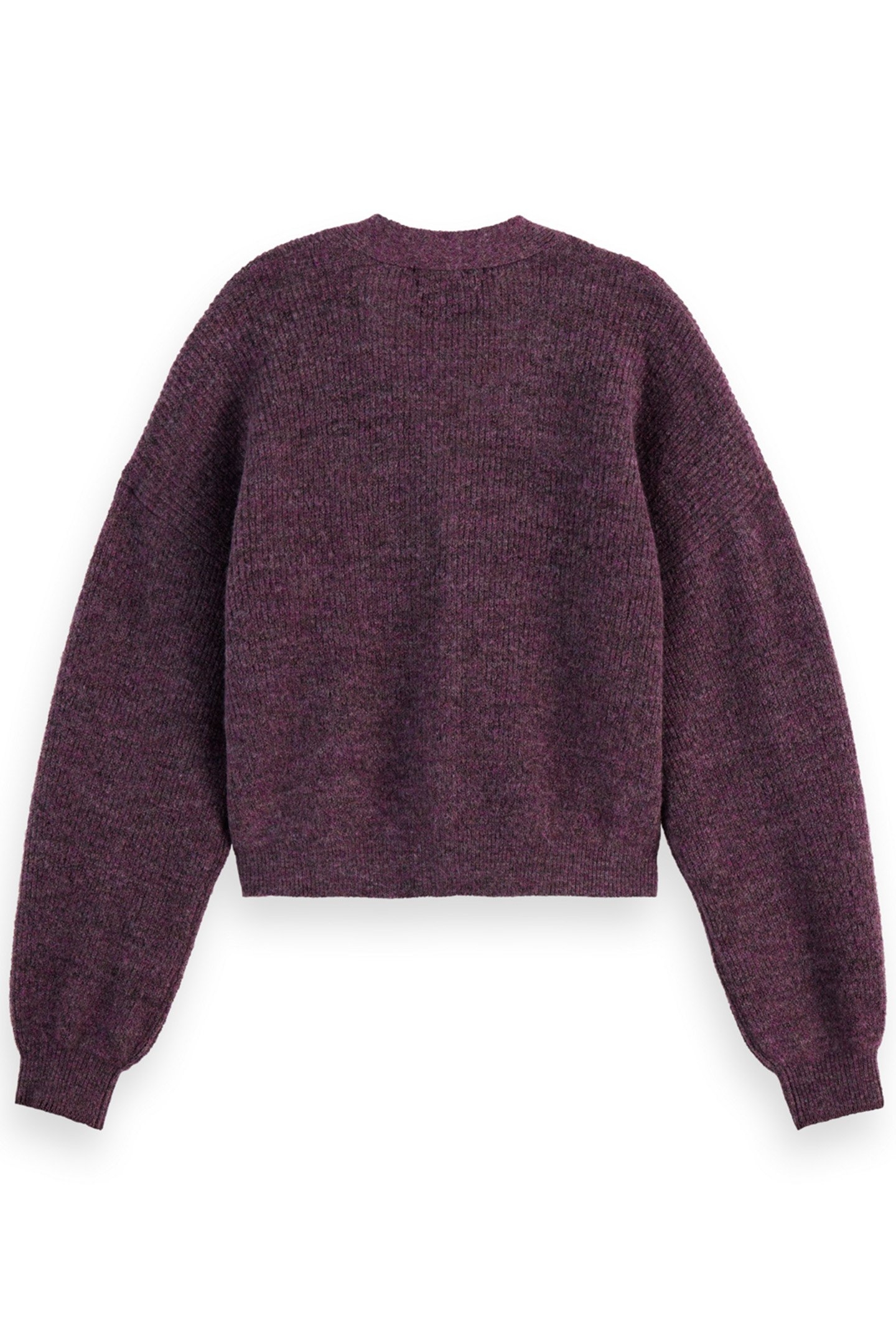 FUZZY RELAXED CARDIGAN BERRY MELANGE 5